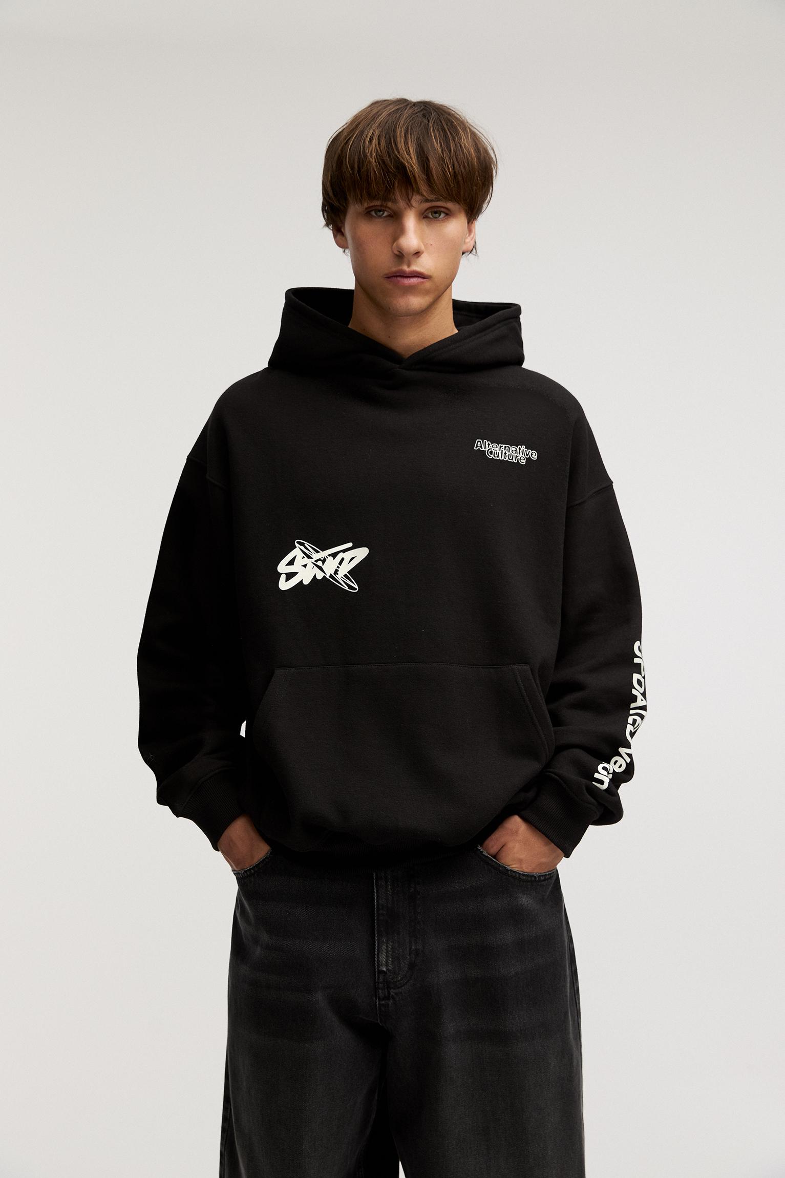 Hoodie estampado volumen