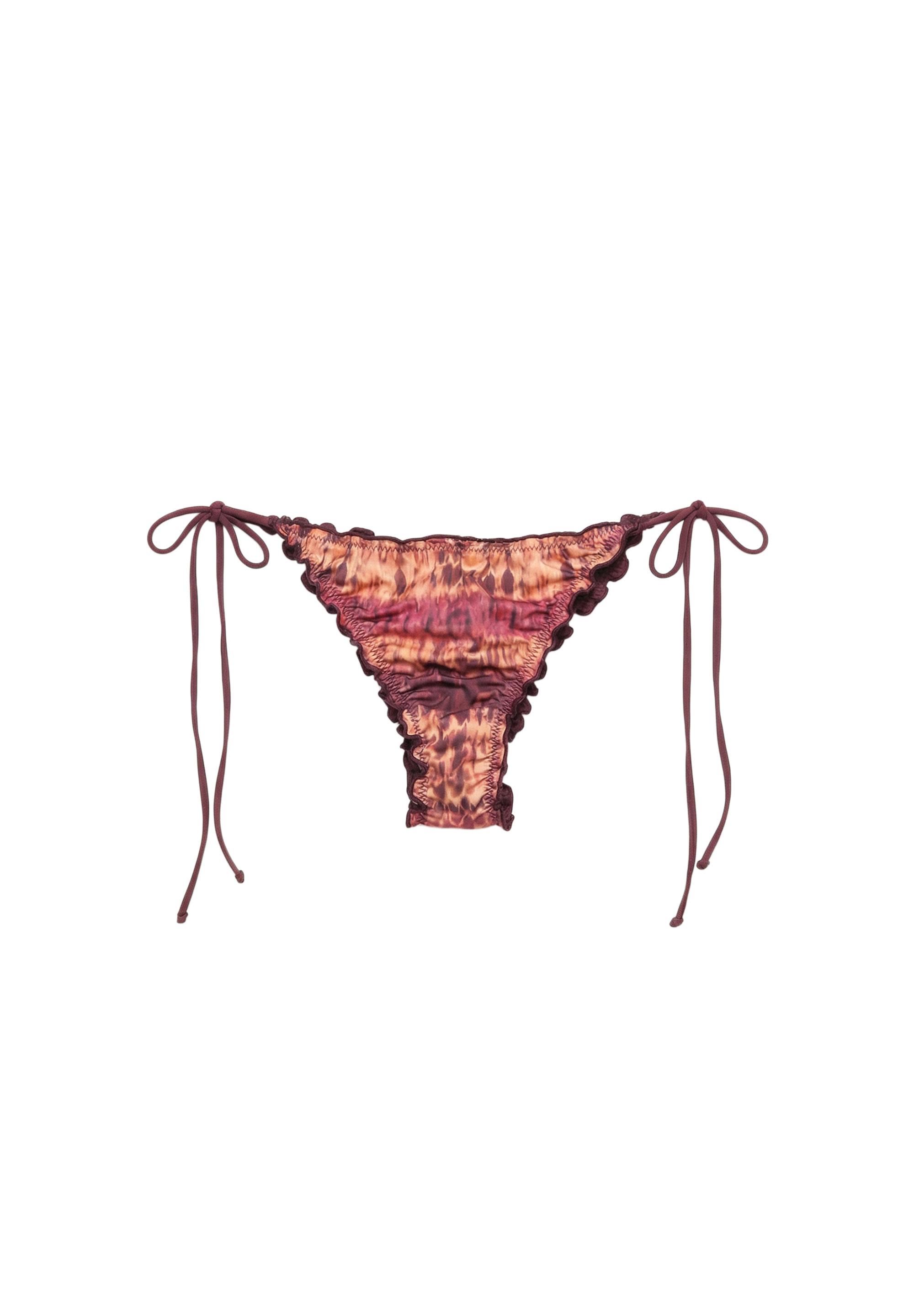 Fırfır detaylı tie-dye bikini altı - Görsel 3