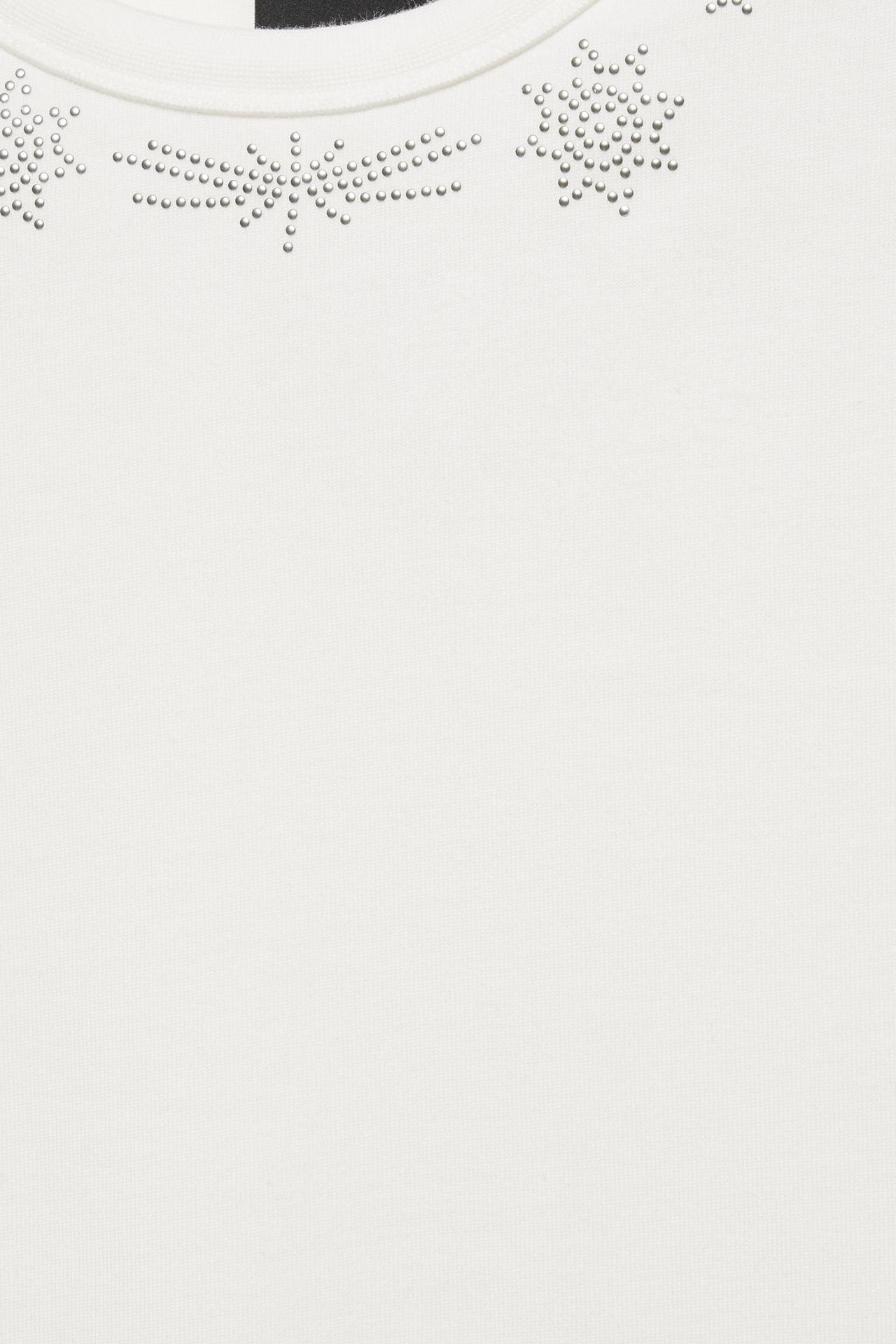 Oscar Ouyang stud T-shirt — White