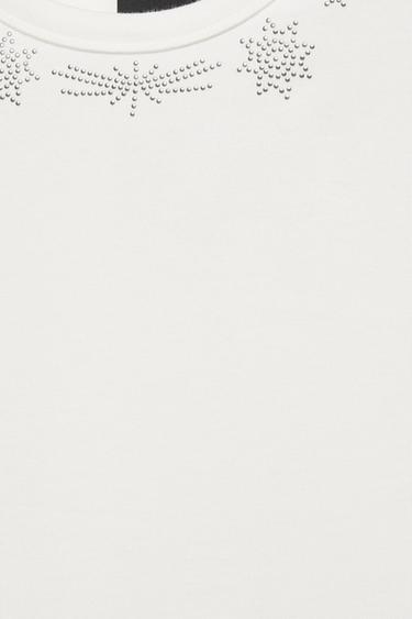 Oscar Ouyang stud T-shirt — White 8