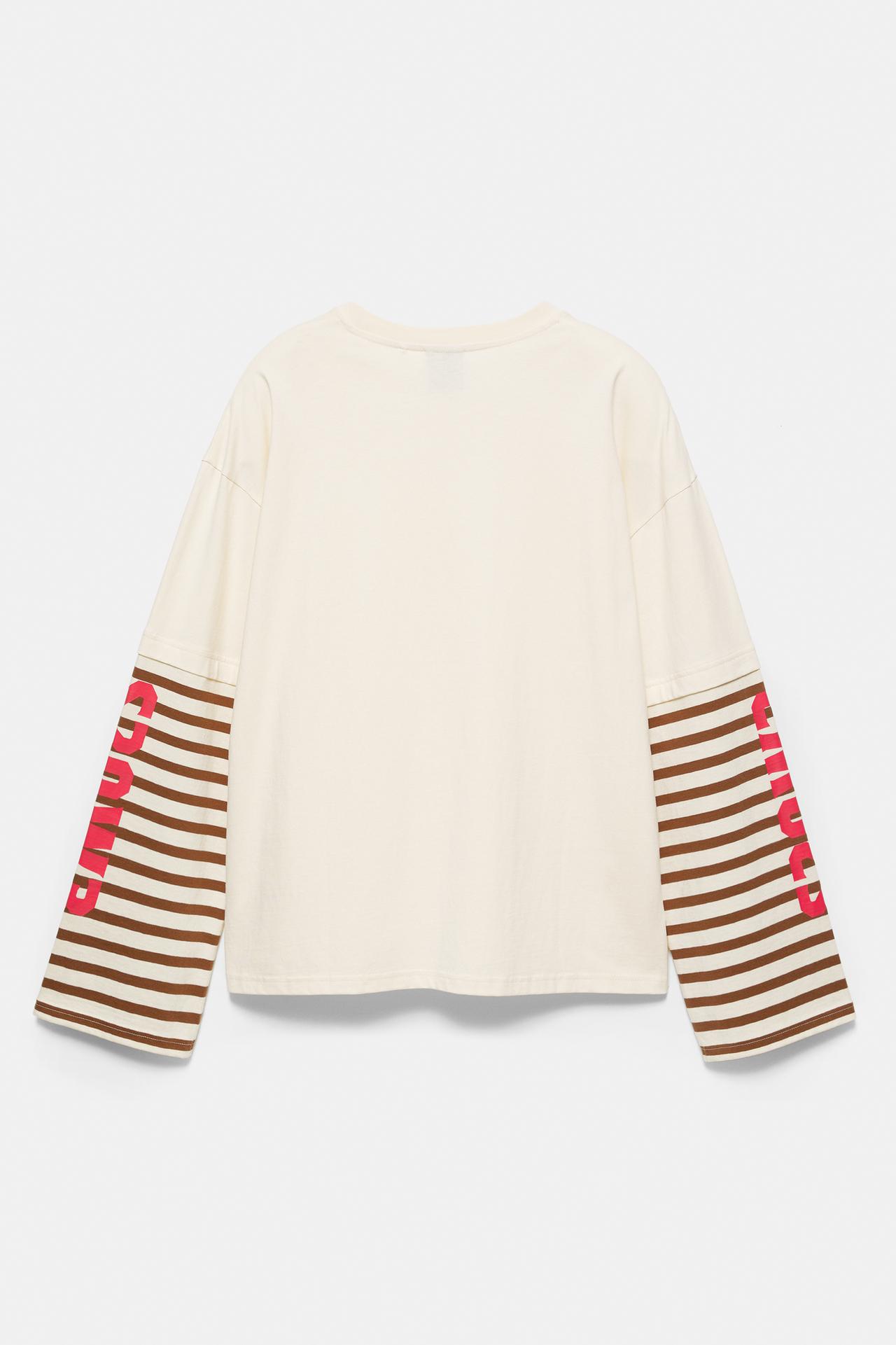 STWD double-sleeve T-shirt — Off white