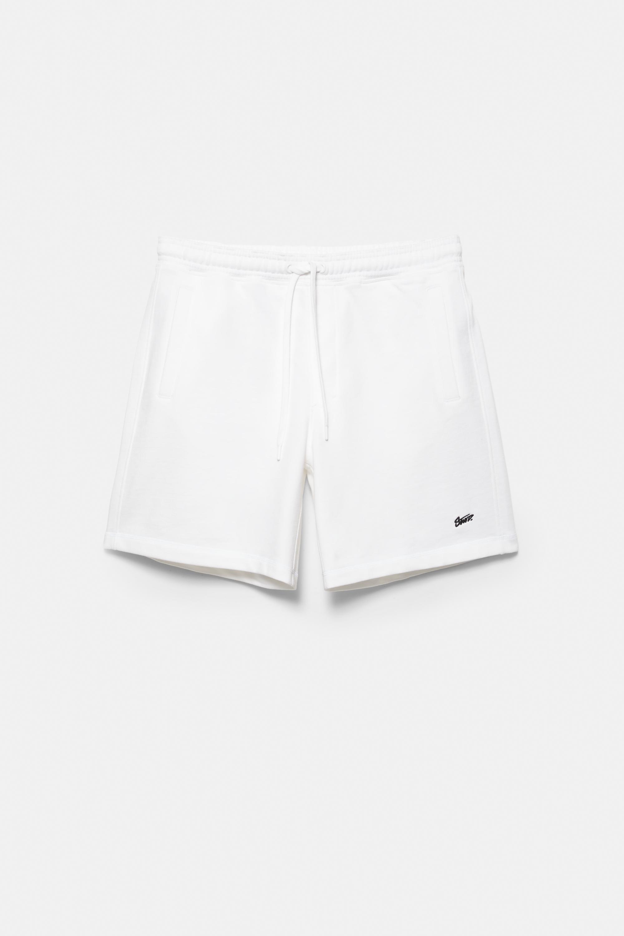 Logolu jogger bermuda şort - Görsel 4