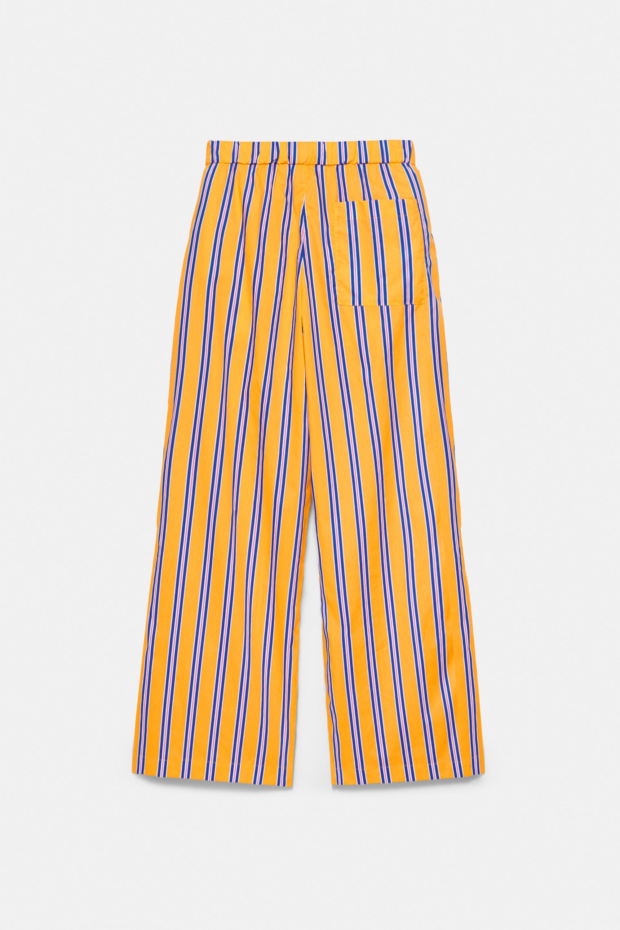 Çizgili pijama pantolon - Görsel 3