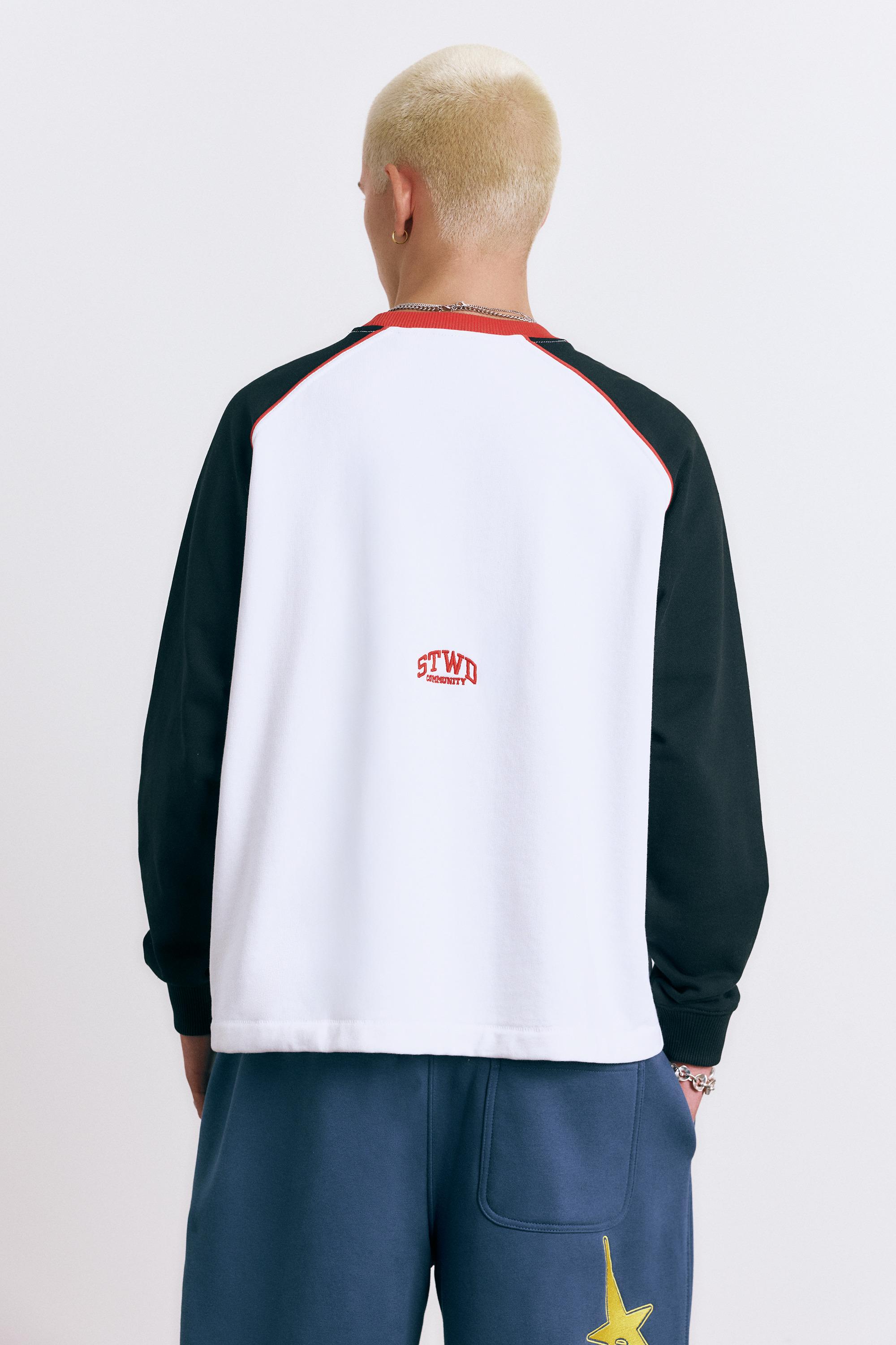 Varsity round neck sweatshirt — White