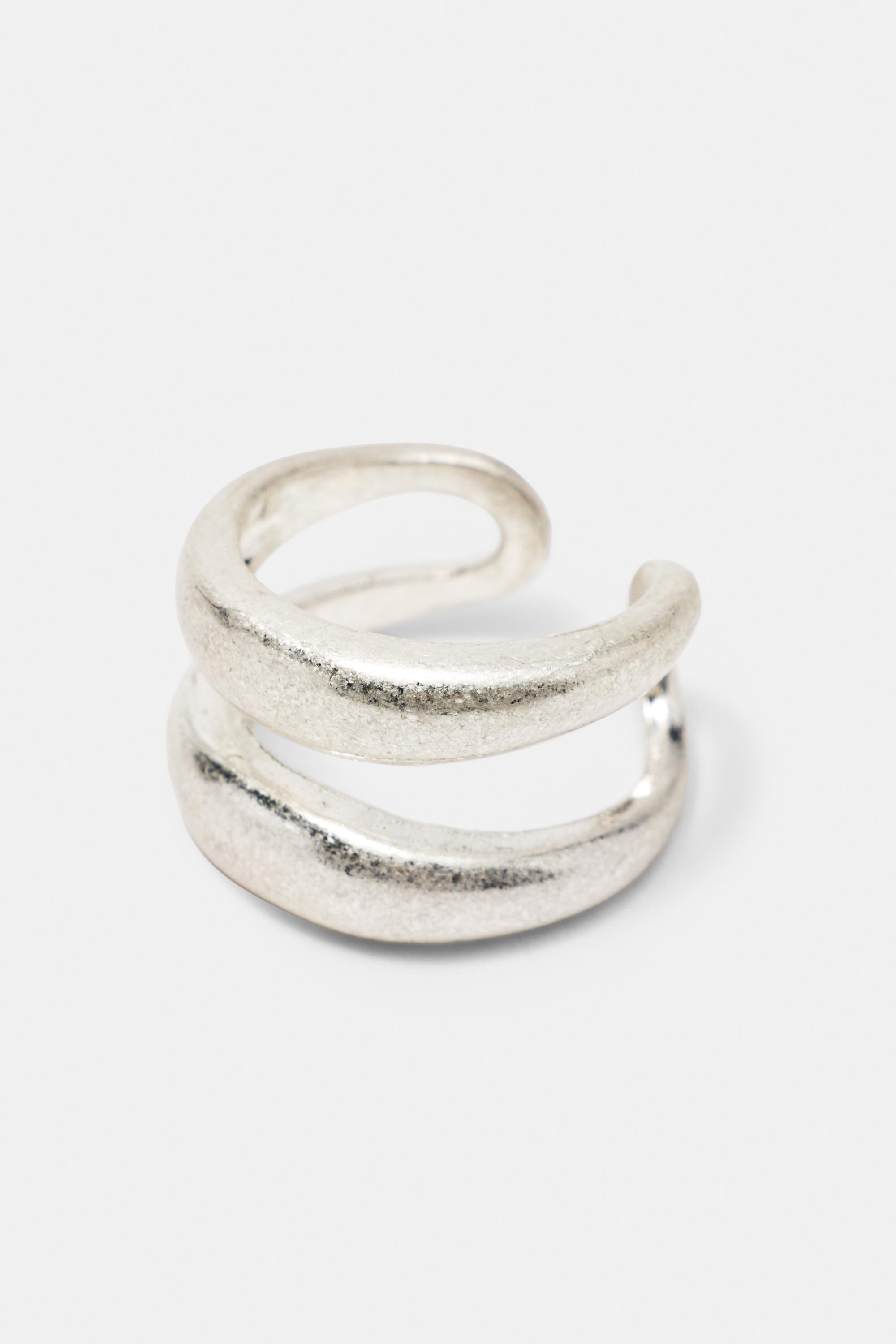 Pack of 6 mixed rings — Silver