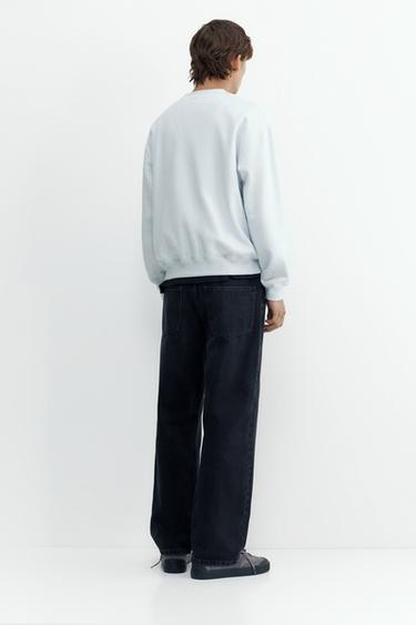 Relaxed fit round neck sweatshirt — Sky blue 2