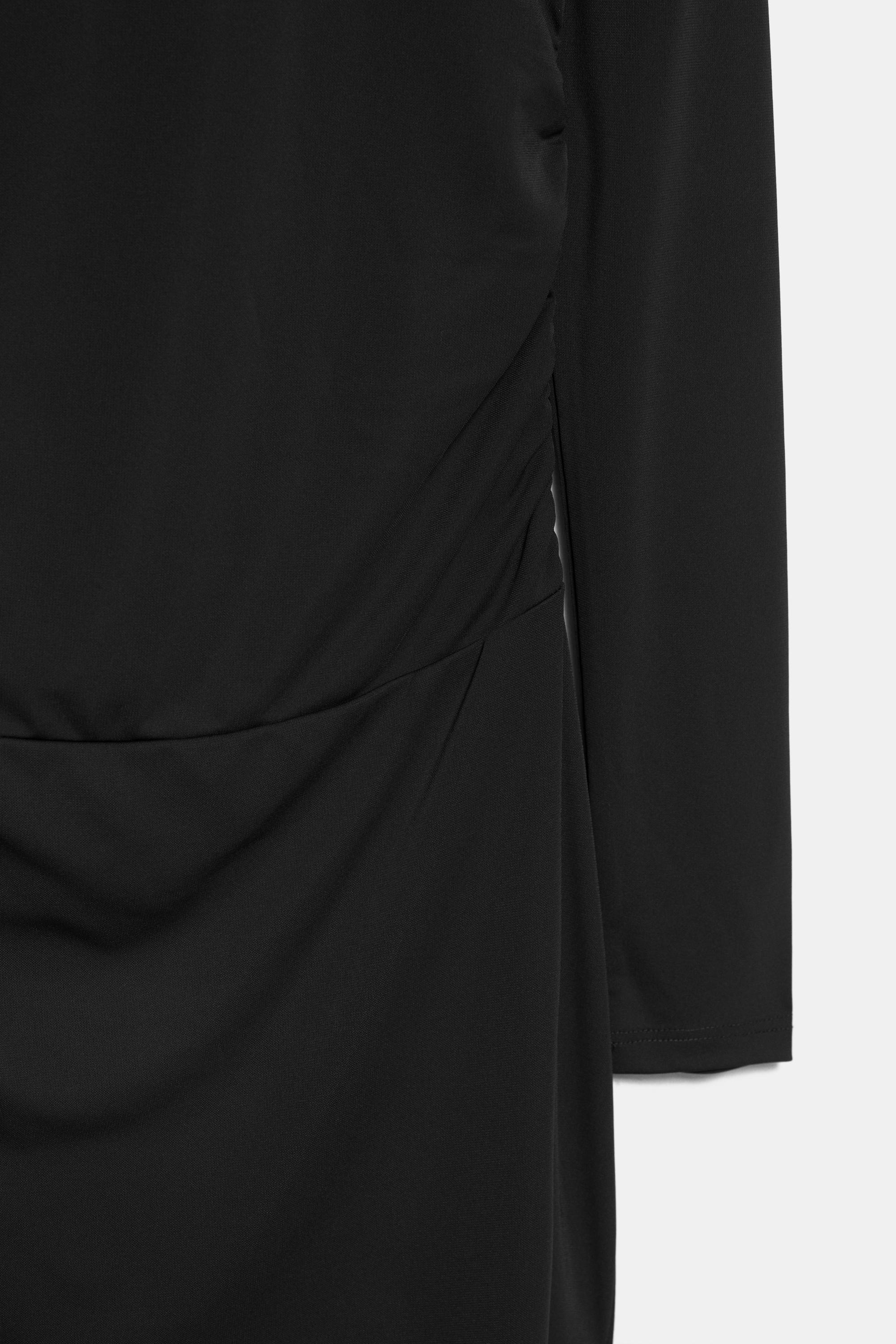 Short asymmetric dress — Black