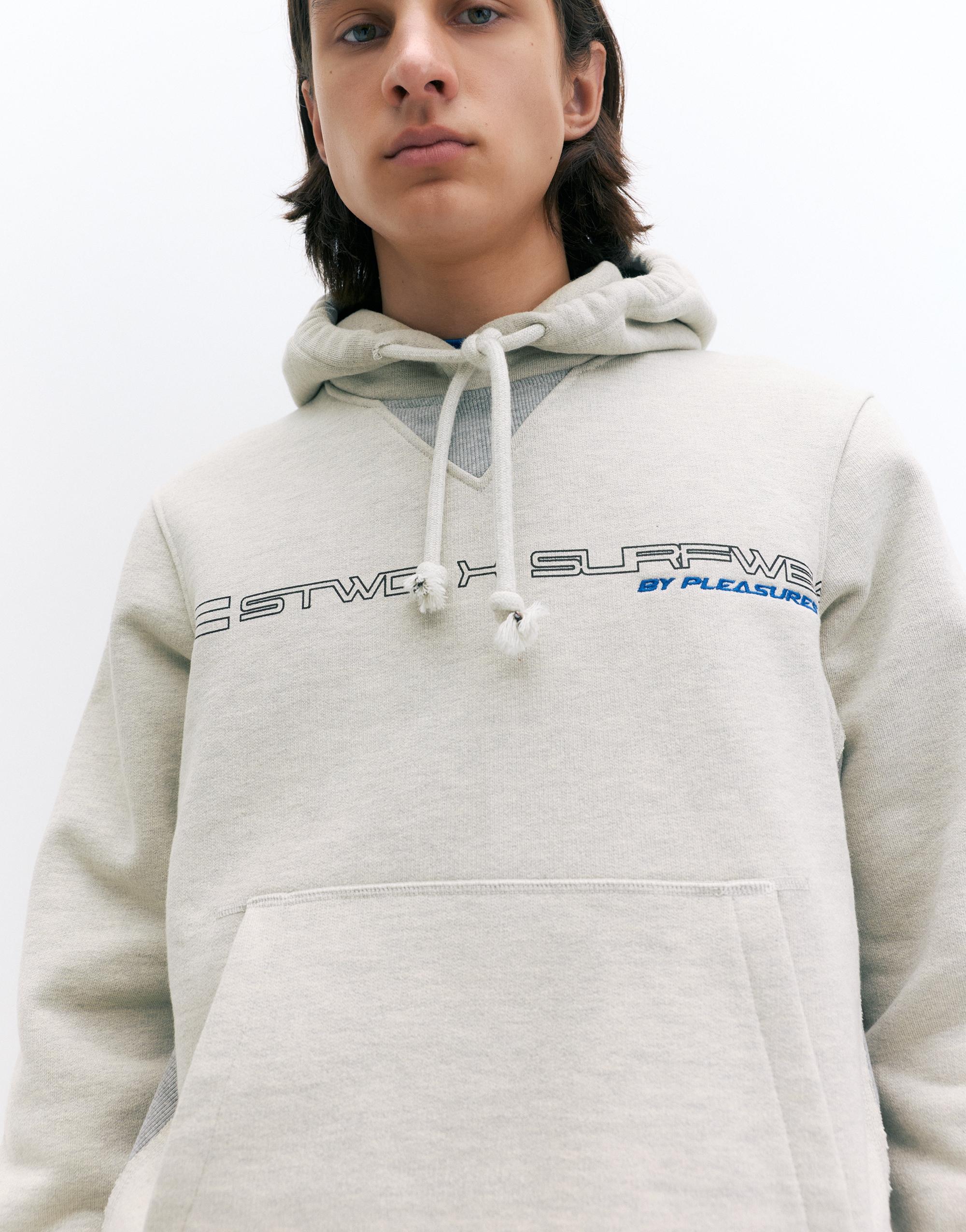 Pleasures x STWD hoodie — Grey/Camel
