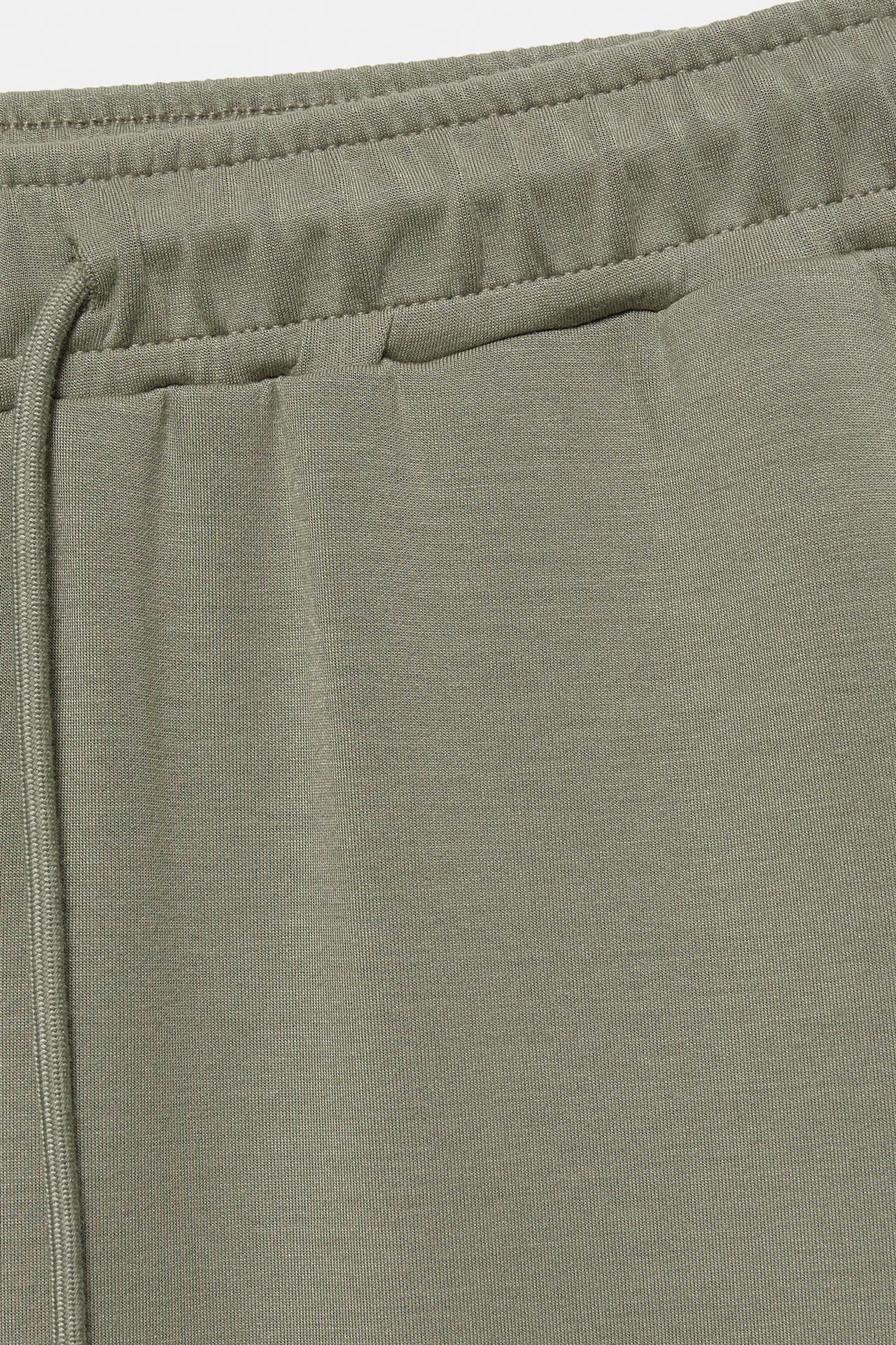 Soft-touch wide-leg trousers — Khaki