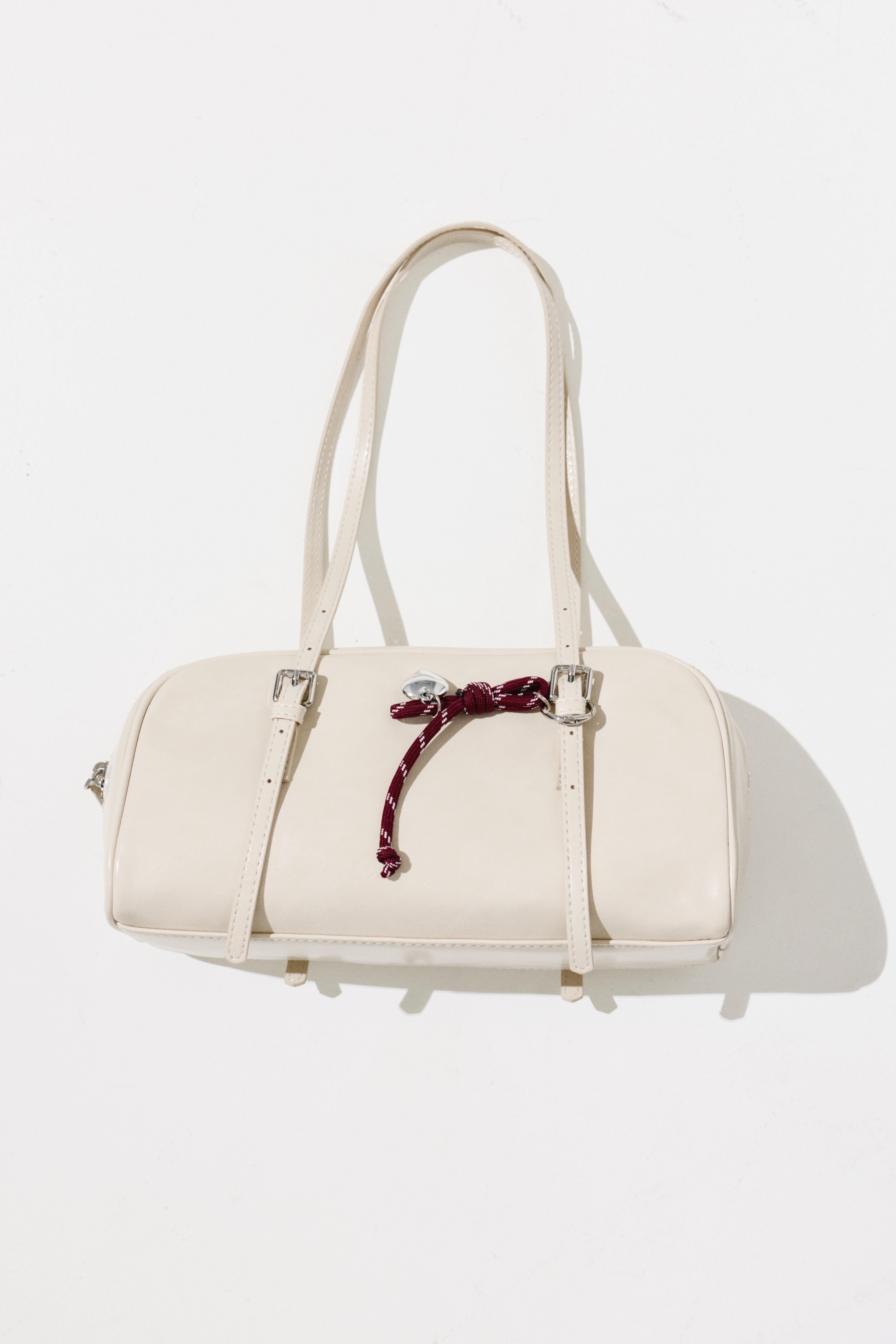 Embellished shoulder bag — Ecru