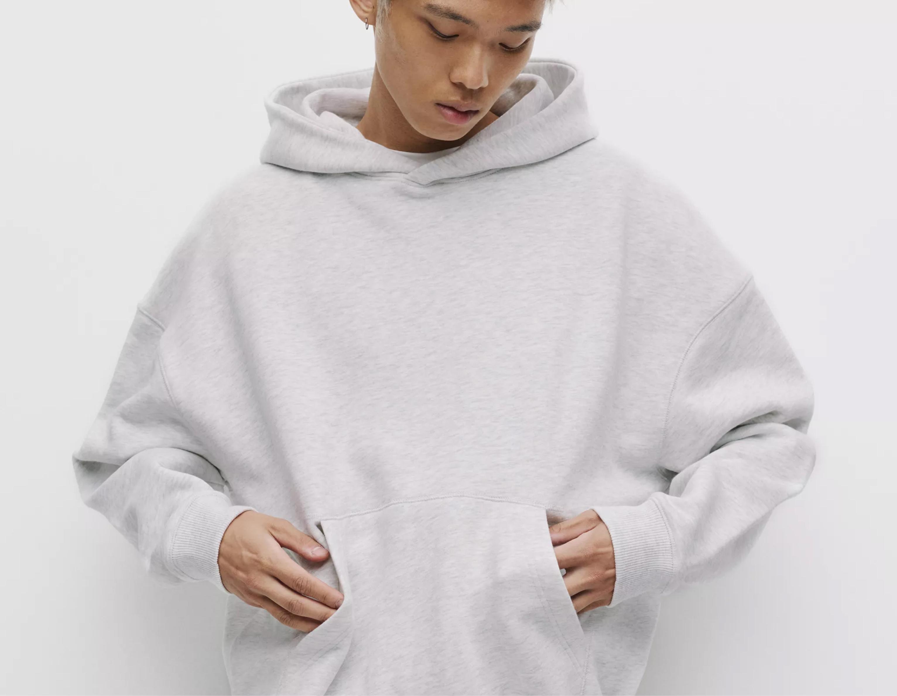 Boxy hoodie — Pale marl