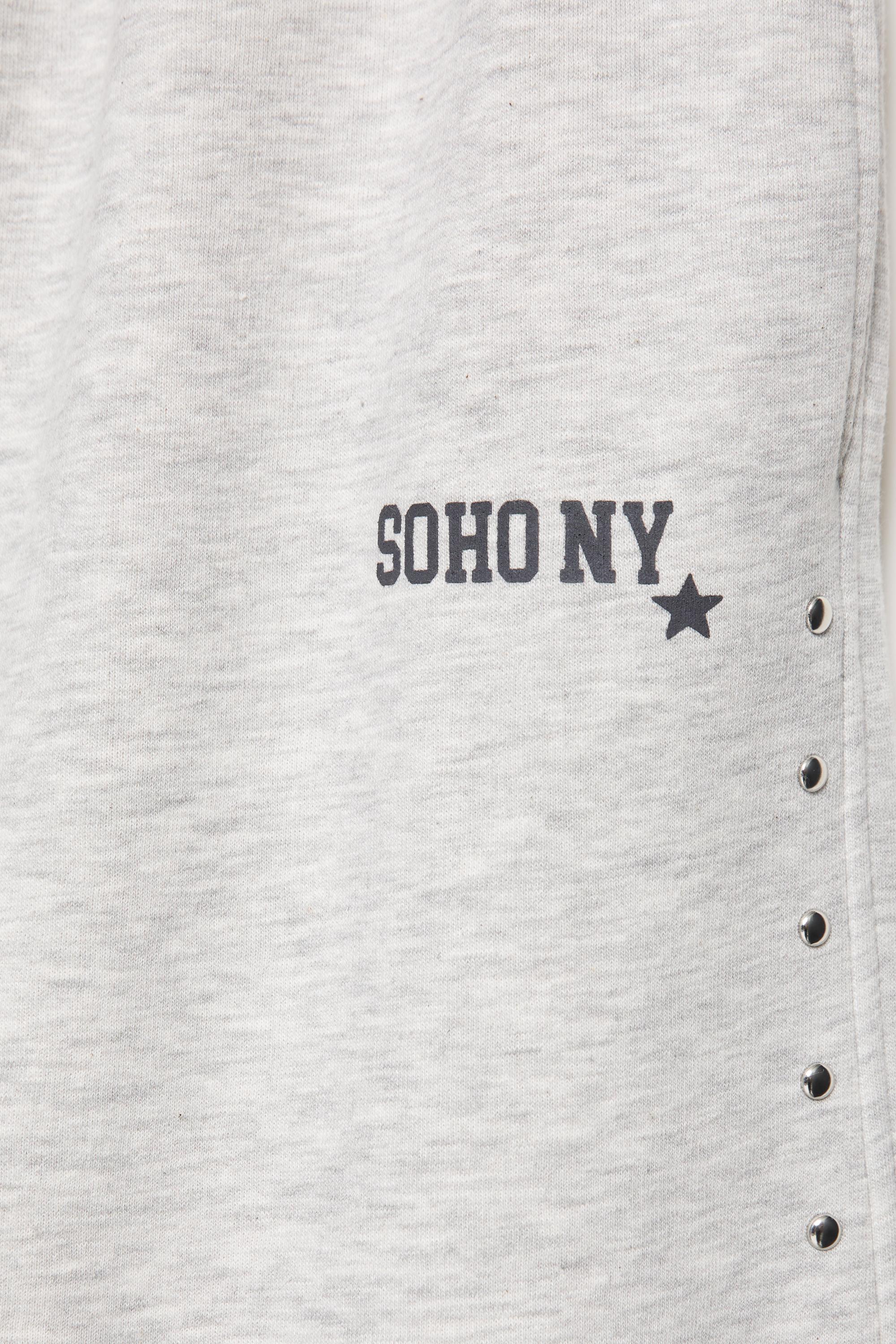 Studded joggers — Grey marl