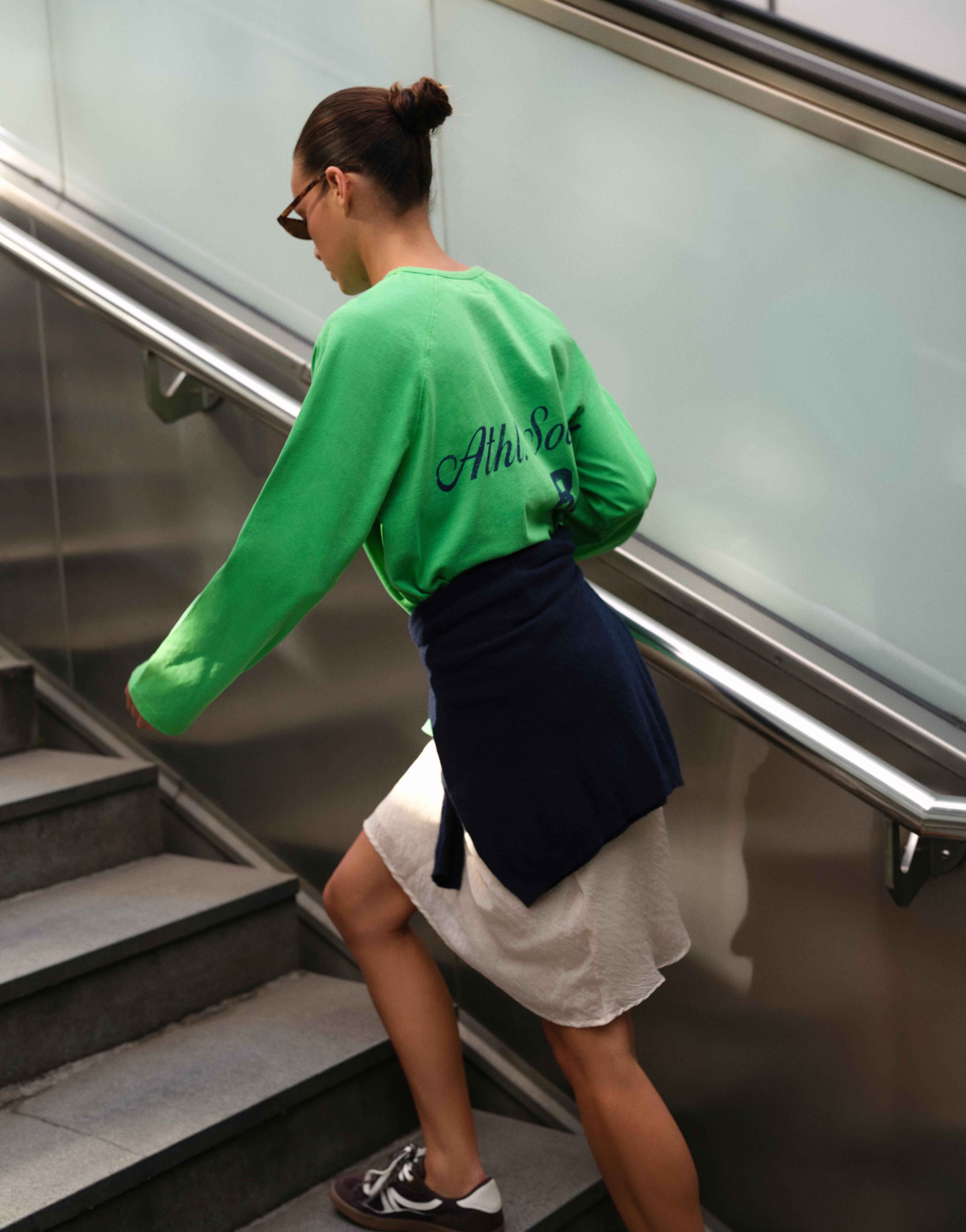 Raglan sleeve graphic T-shirt — Green