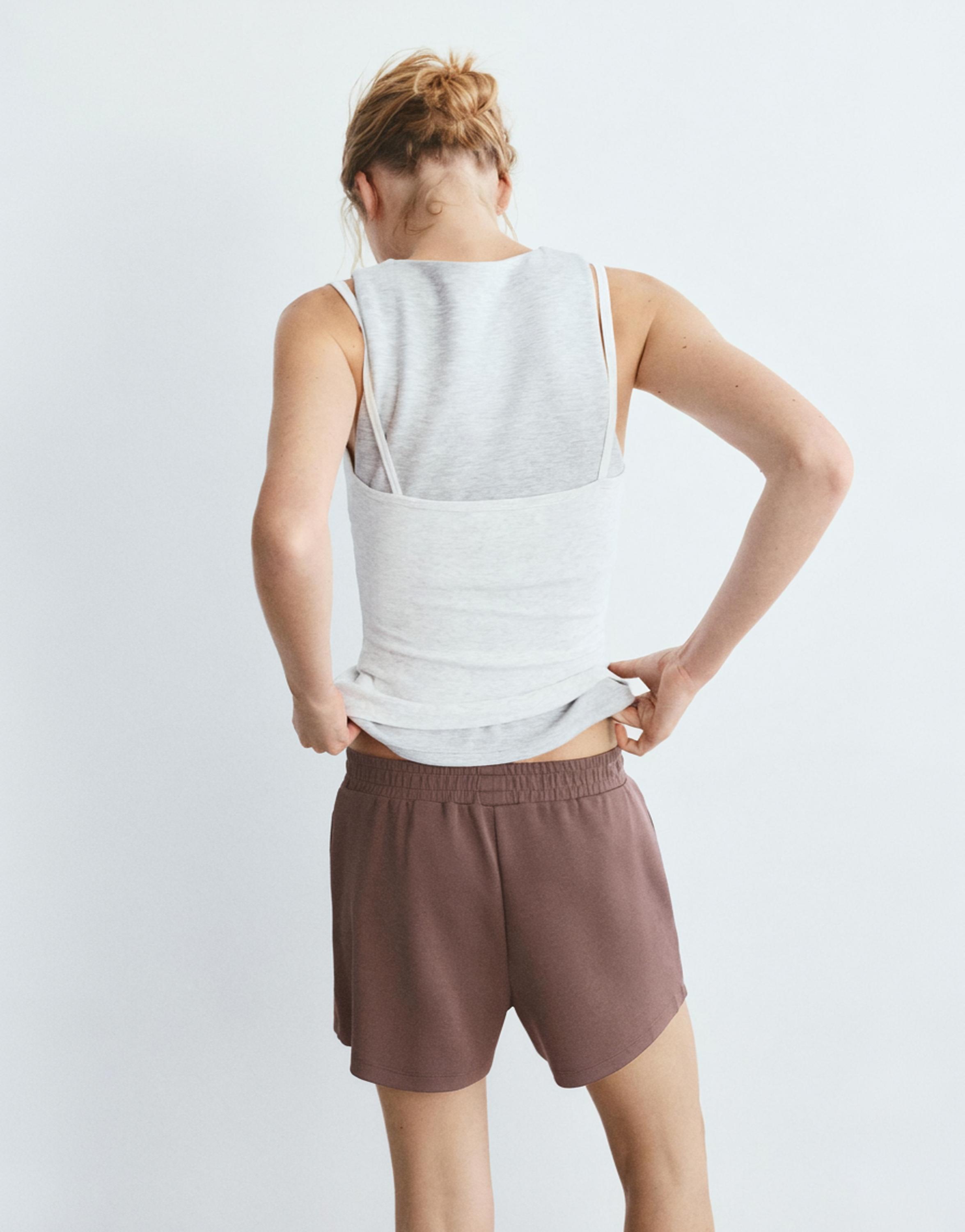 Soft touch sports shorts — Brown