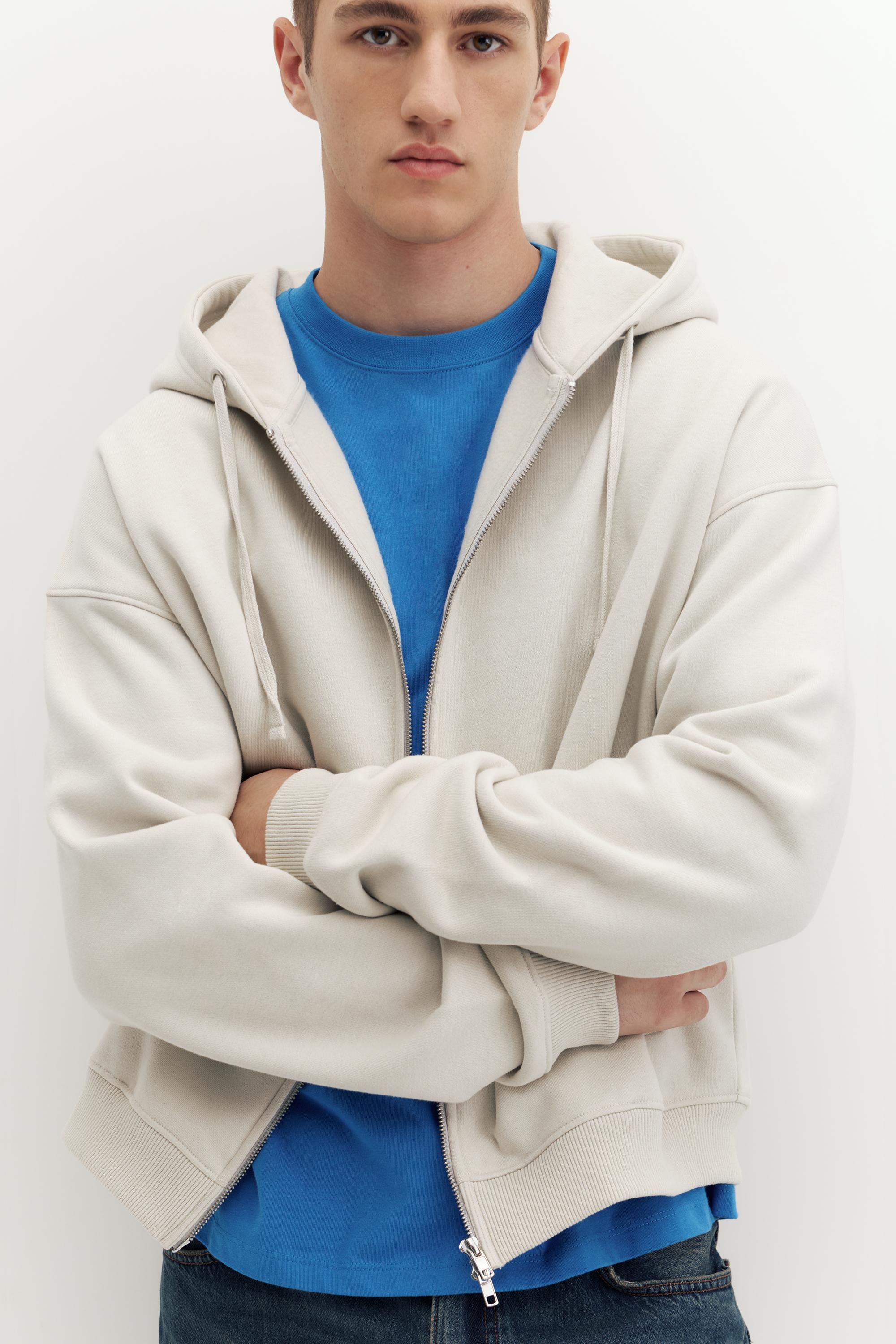 Zip-up hoodie — Ash