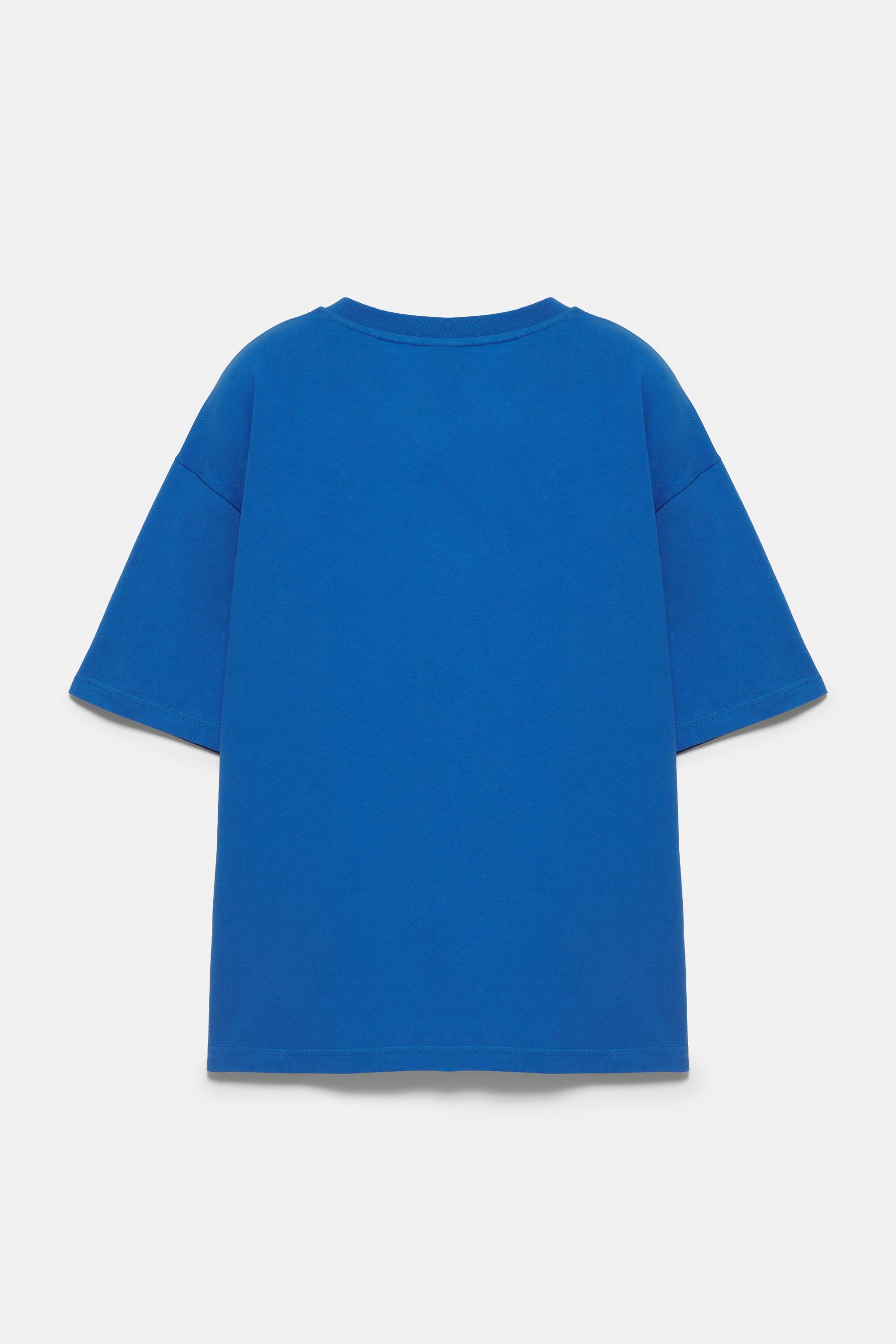 Cat graphic T-shirt — Deep blue