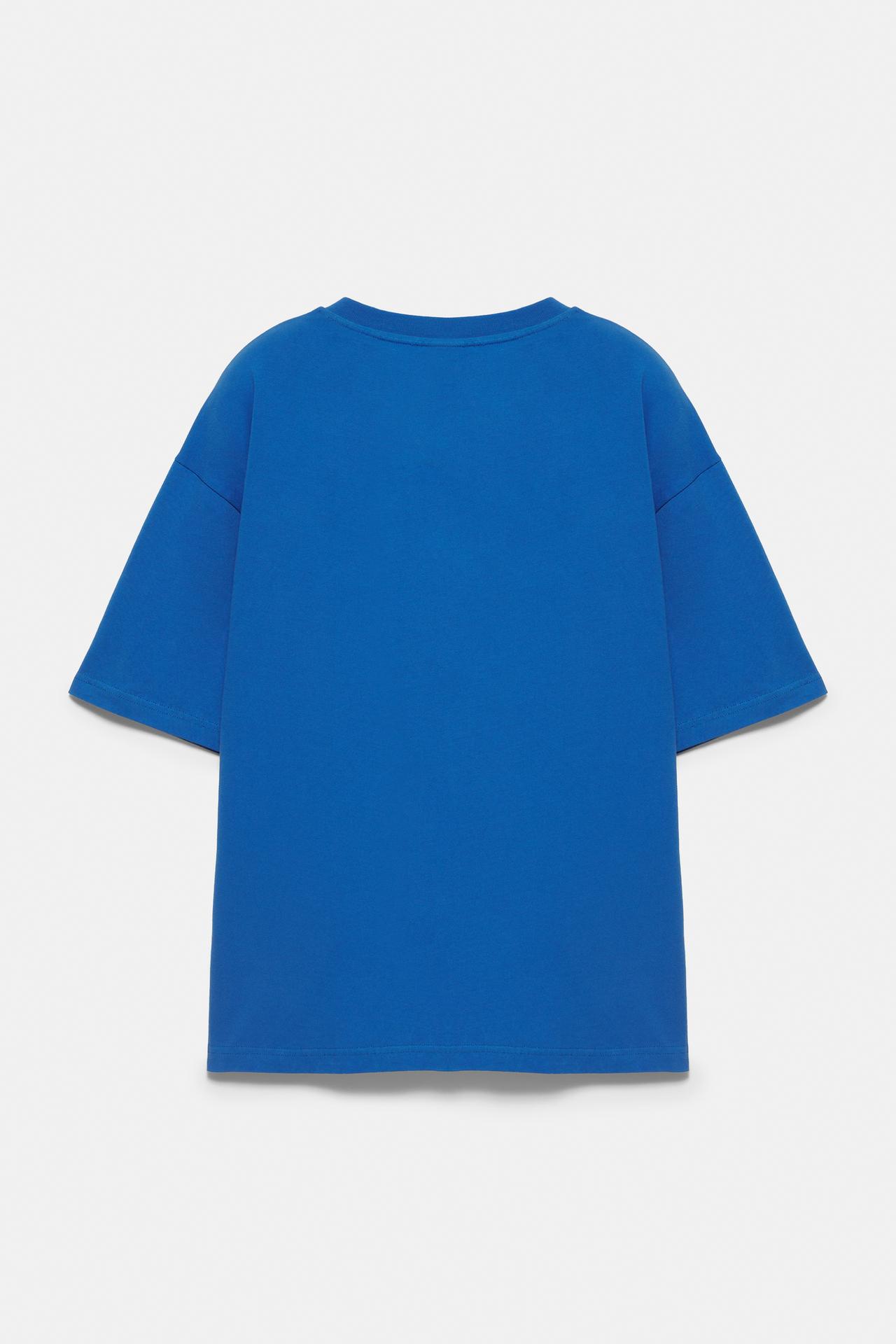 Cat graphic T-shirt — Deep blue
