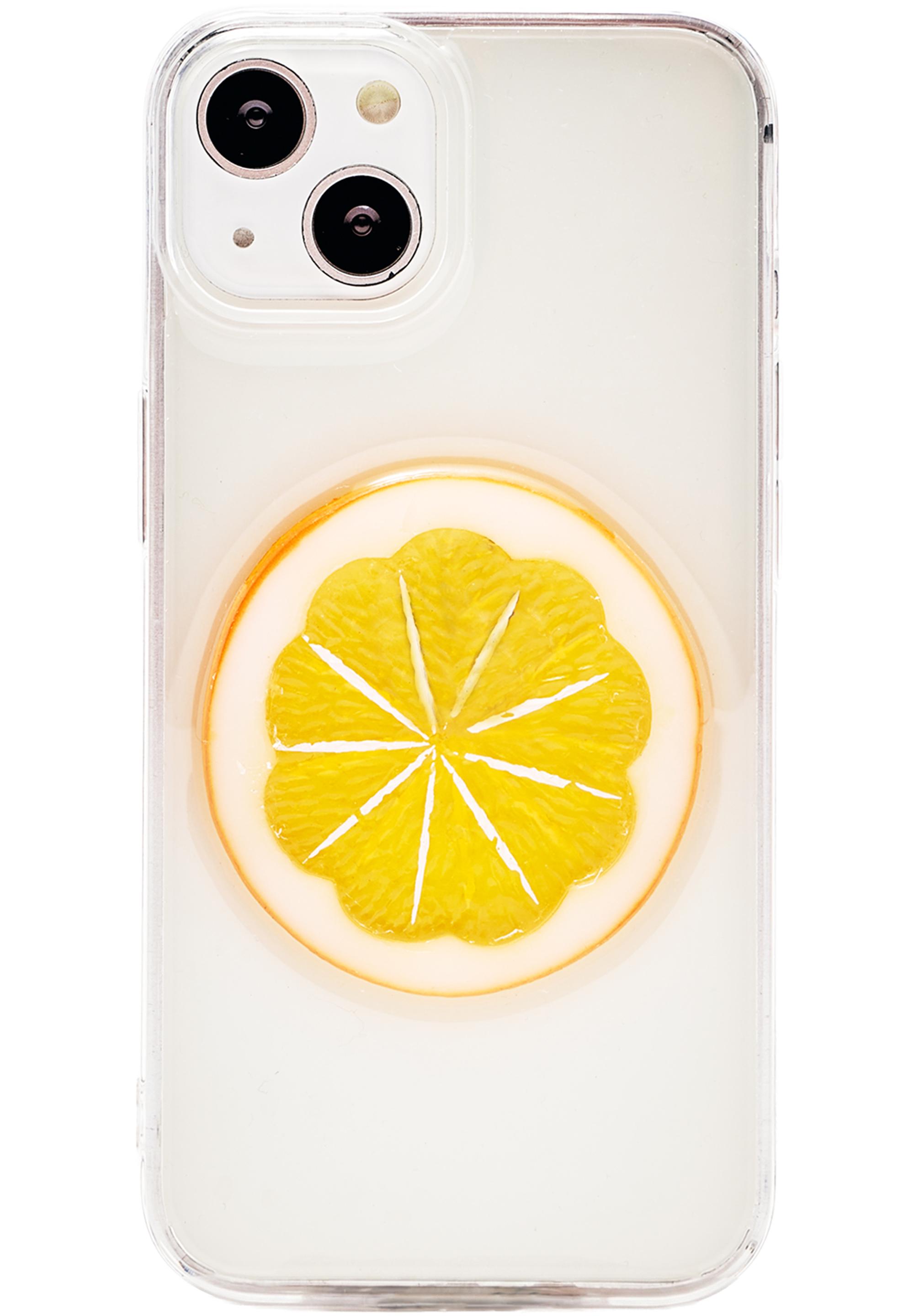 Transparent fruit iPhone case — Orange