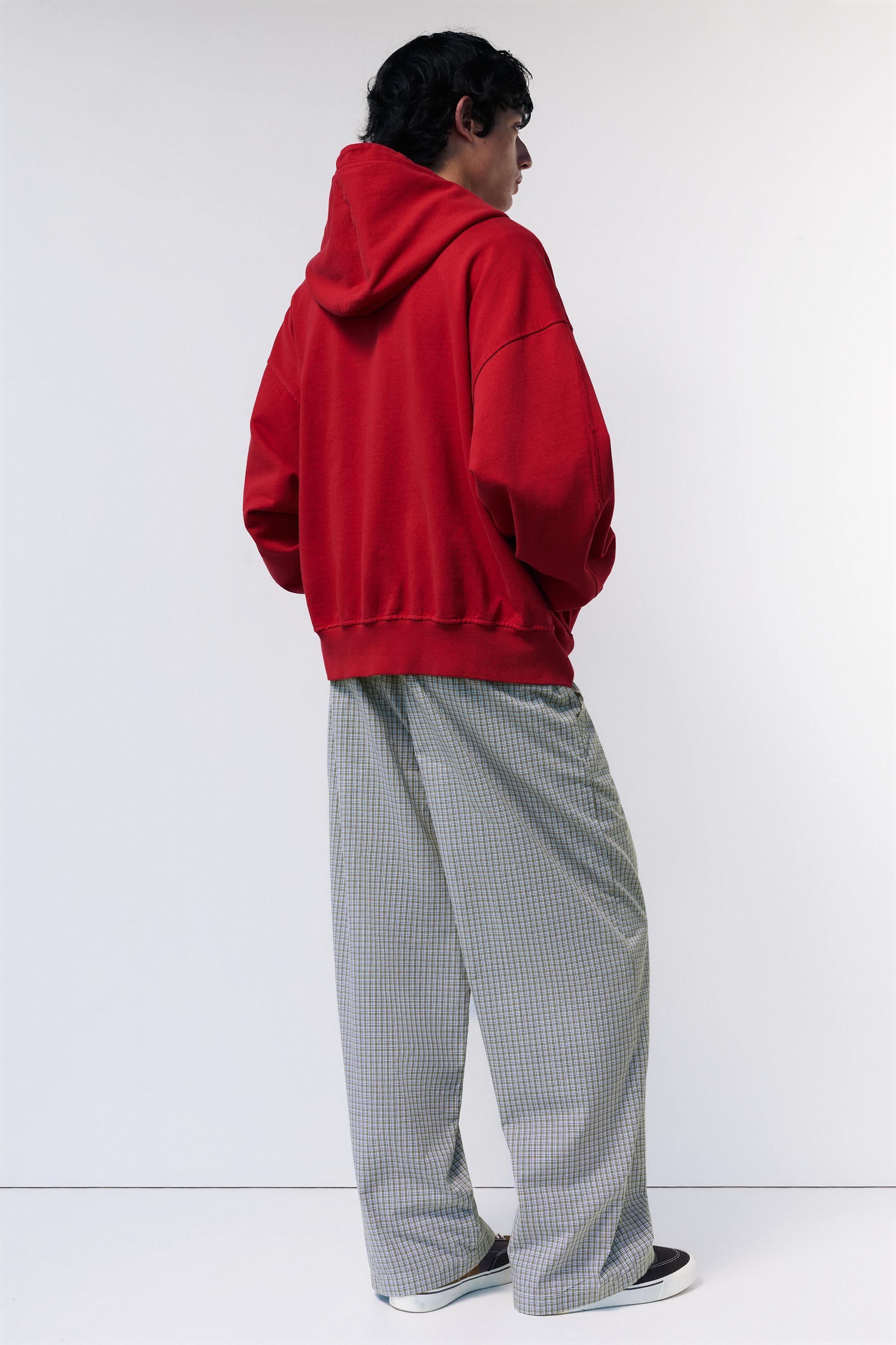 Checked jogging trousers — Blue/White