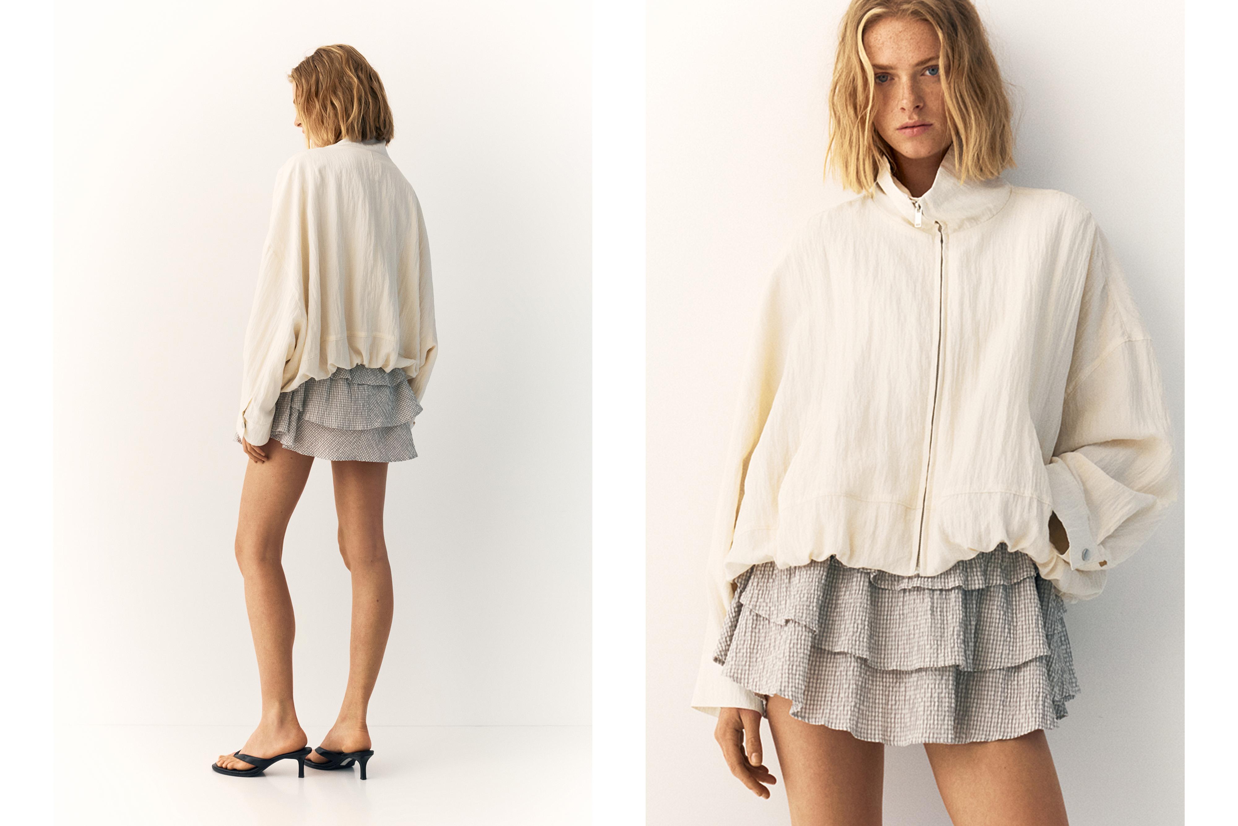 Dik yaka balon ceket - Görsel 23