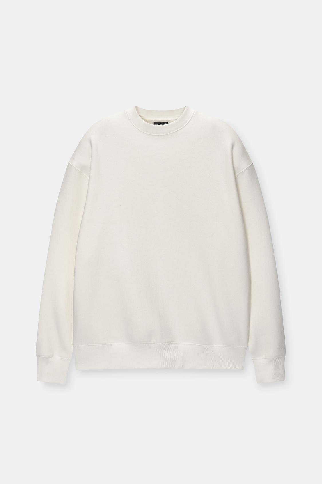 Sudaderas Basicas Sudadera Borrego Pull And Bear Colonia Hombre