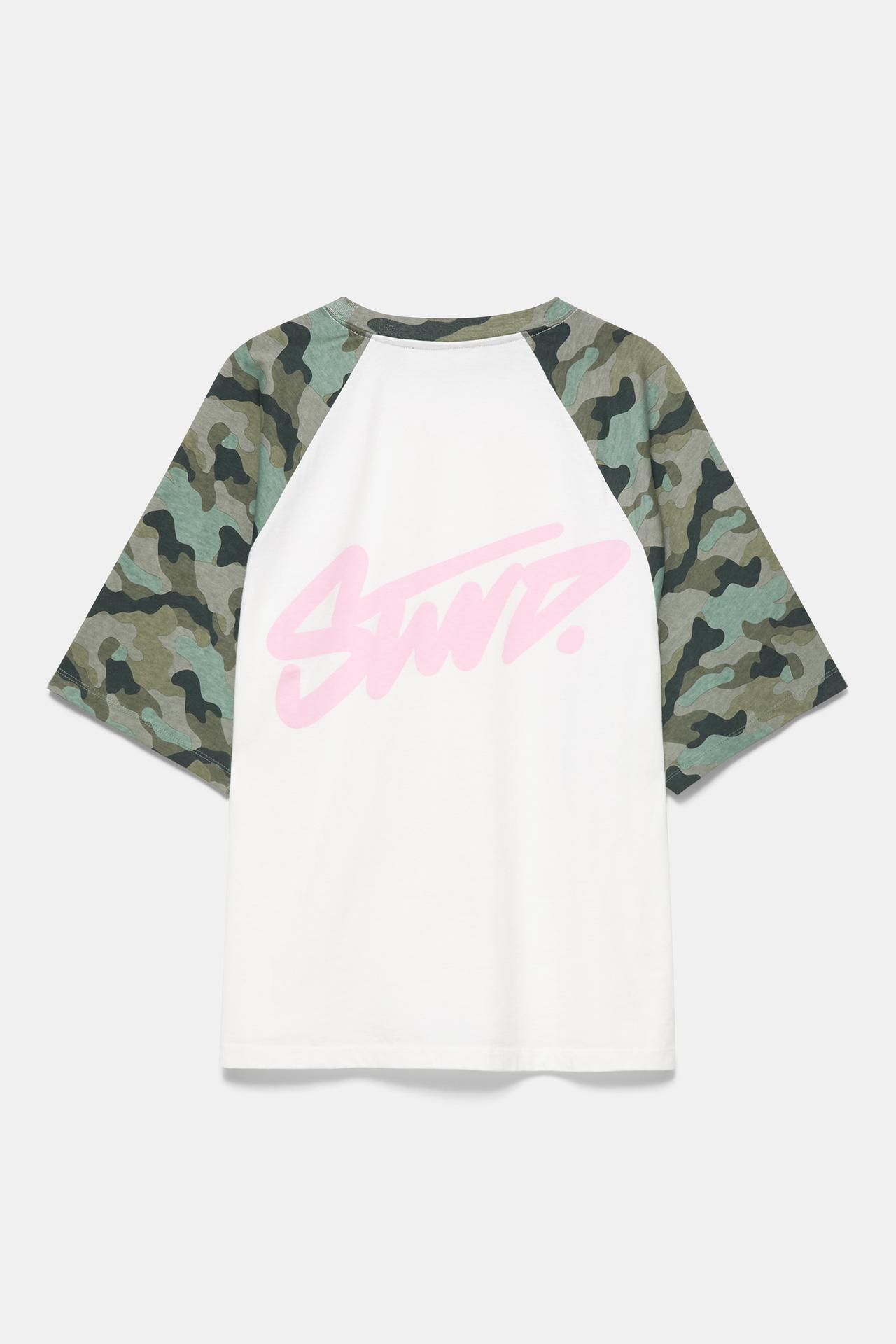 STWD T-shirt with printed sleeves — Ice