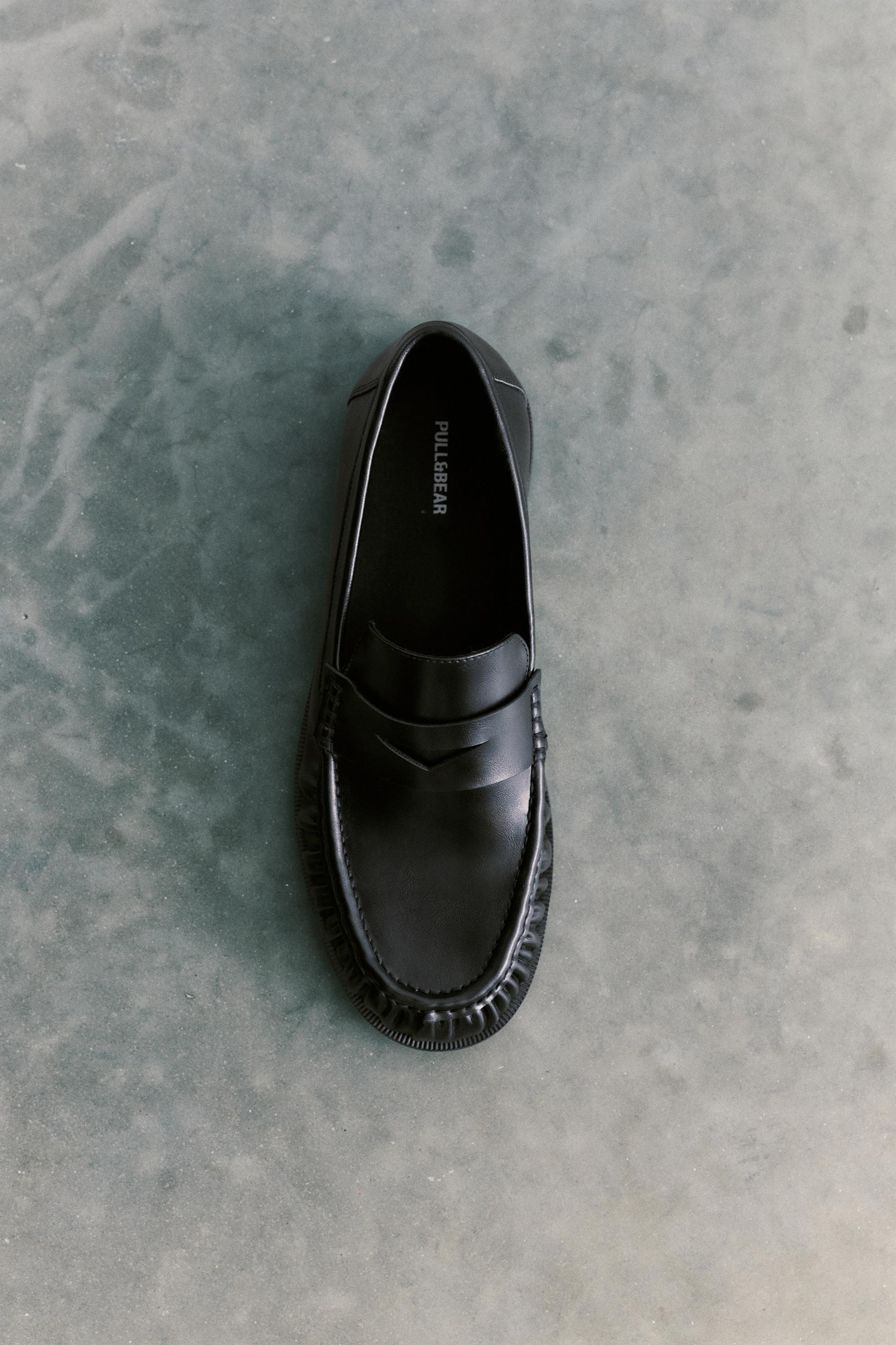Gathered loafers — Black