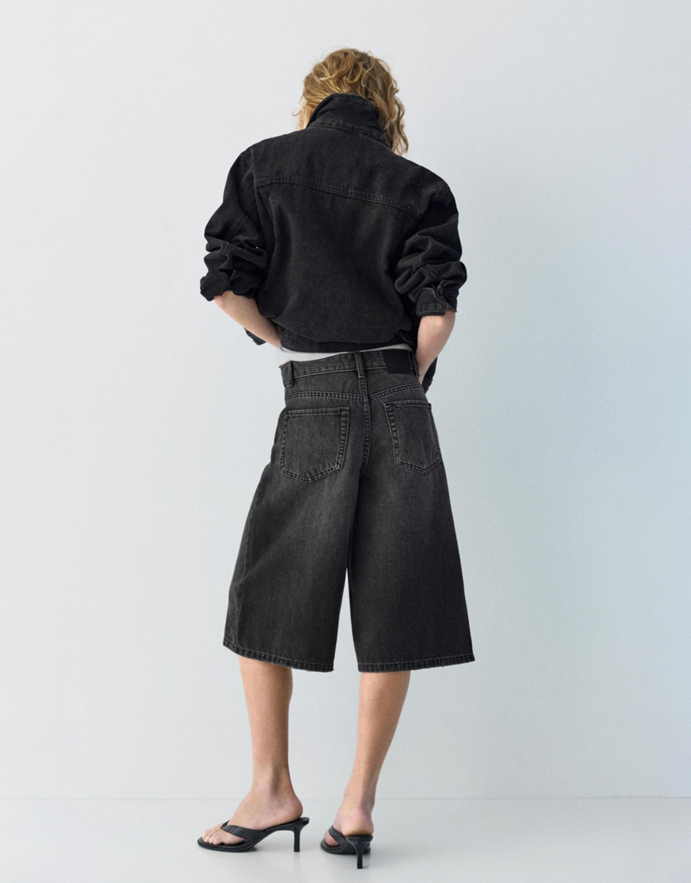 Düşük bel denim şort - Görsel 71