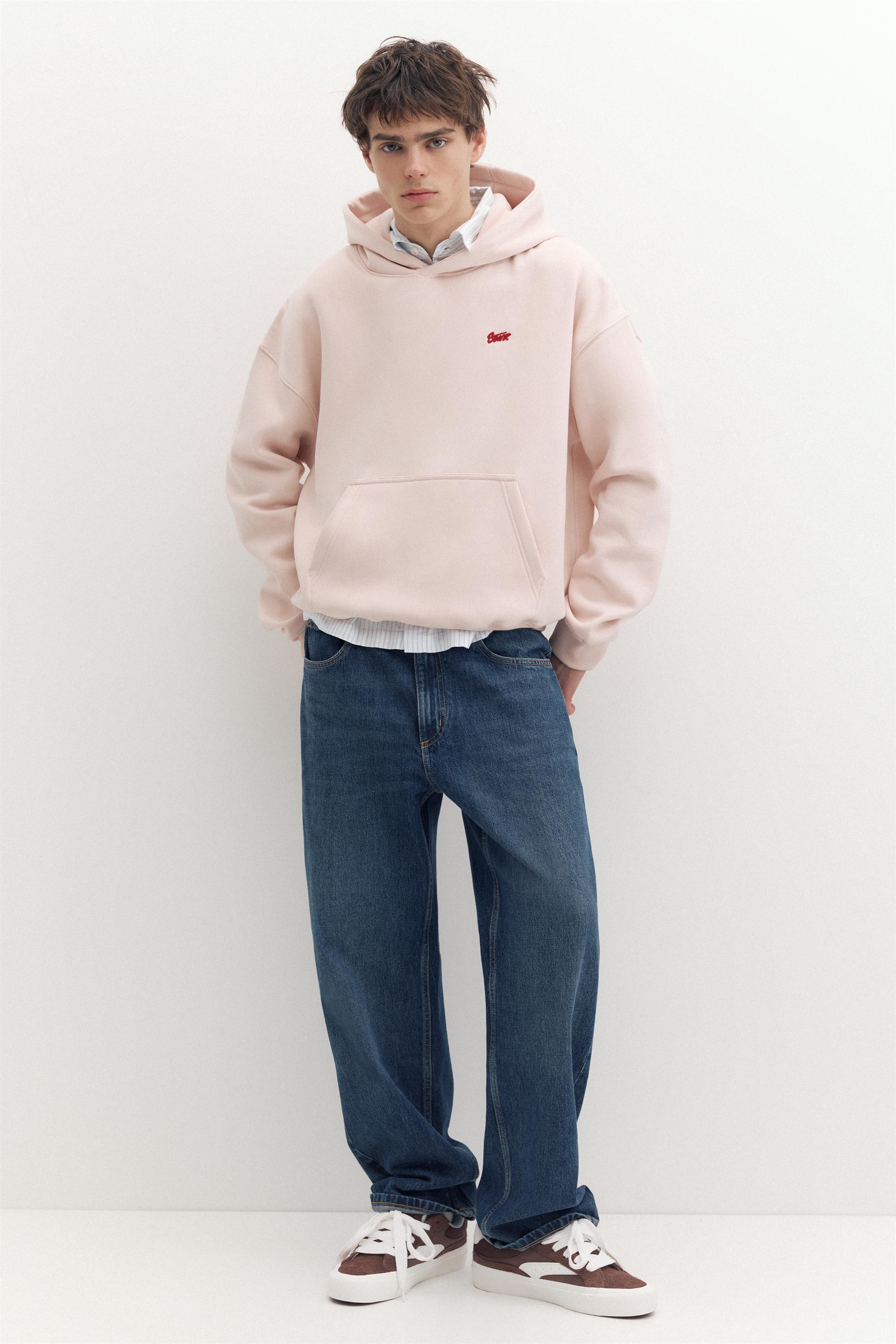 STWD logo boxy hoodie — Pink