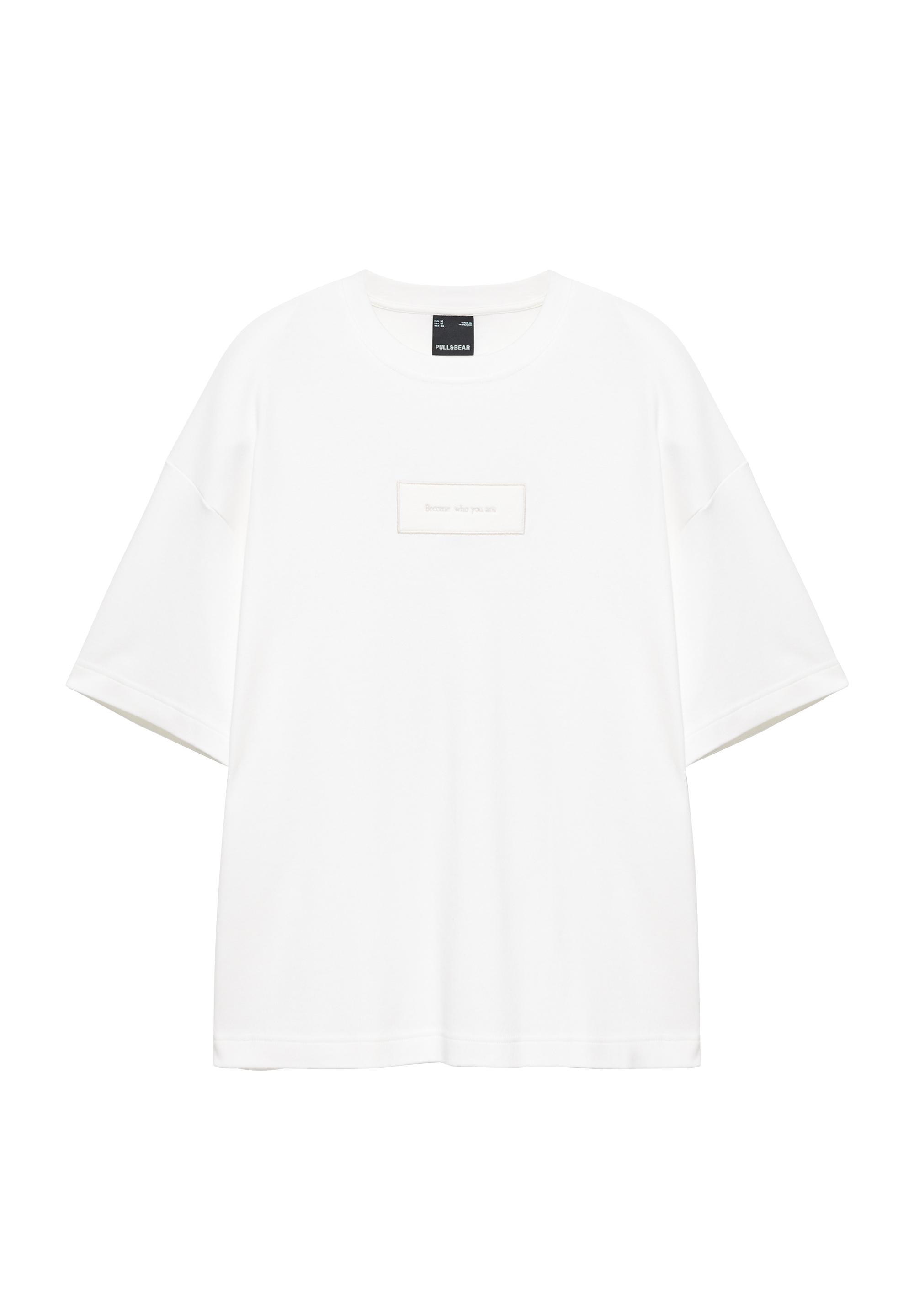 Short sleeve sweatshirt with graphic — Off white