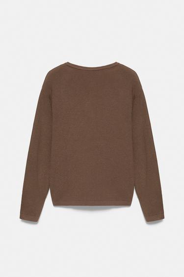 Henley collar jumper — Chocolate 7