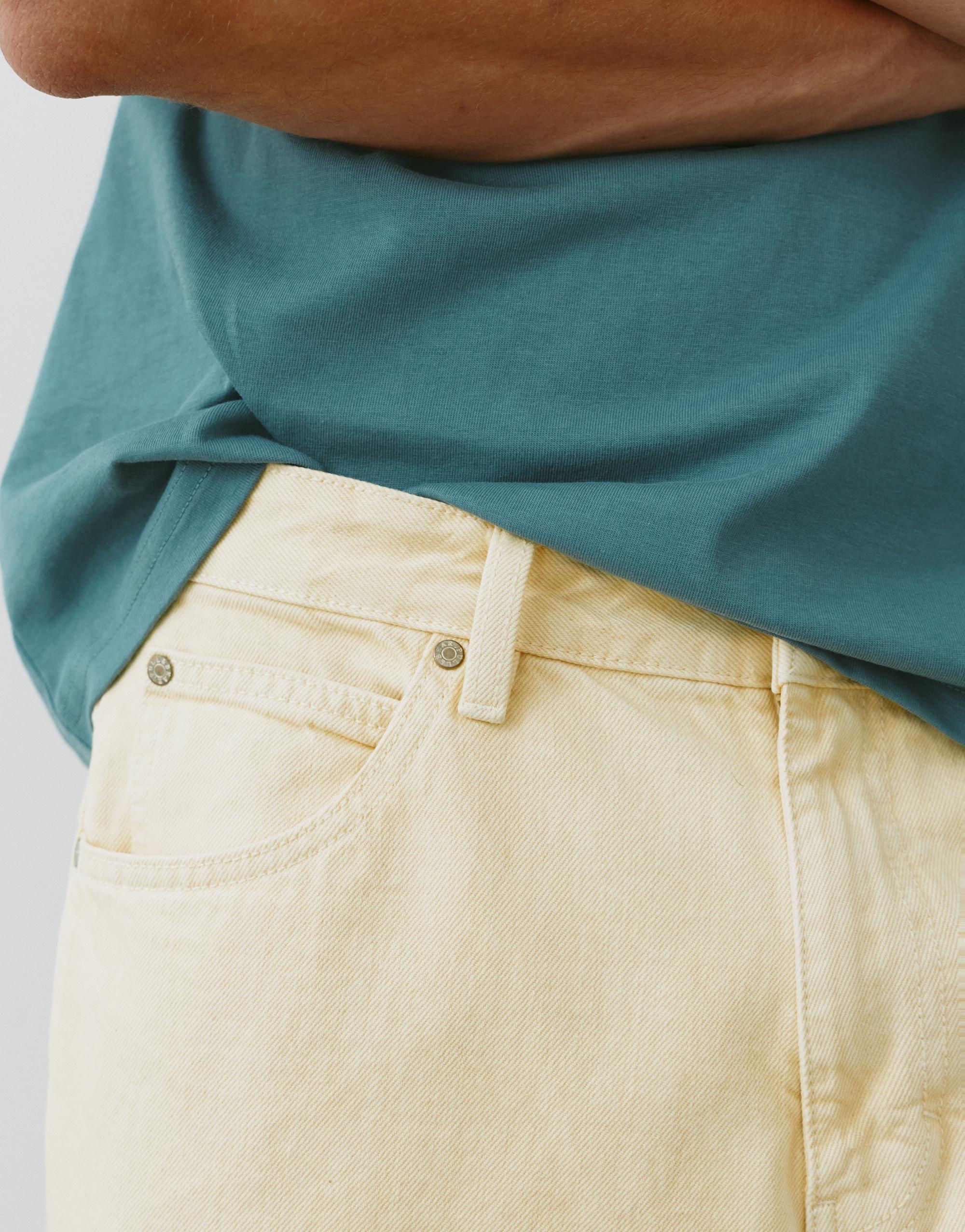 Baggy denim Bermuda shorts — Yellow