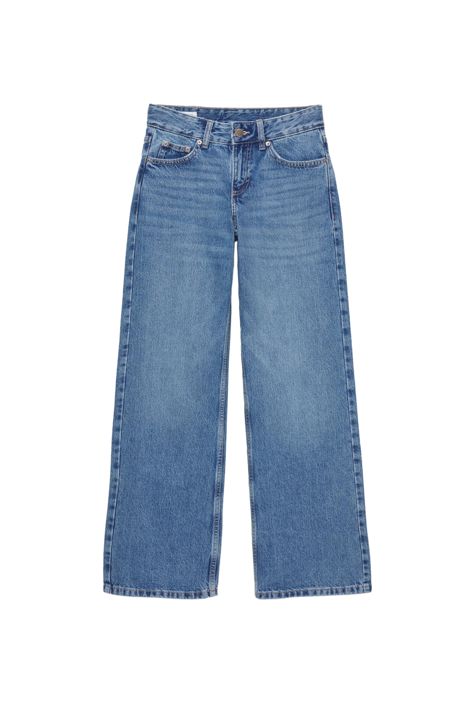 Low-rise straight-leg jeans