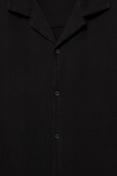 Short sleeve crepe shirt — Black 8