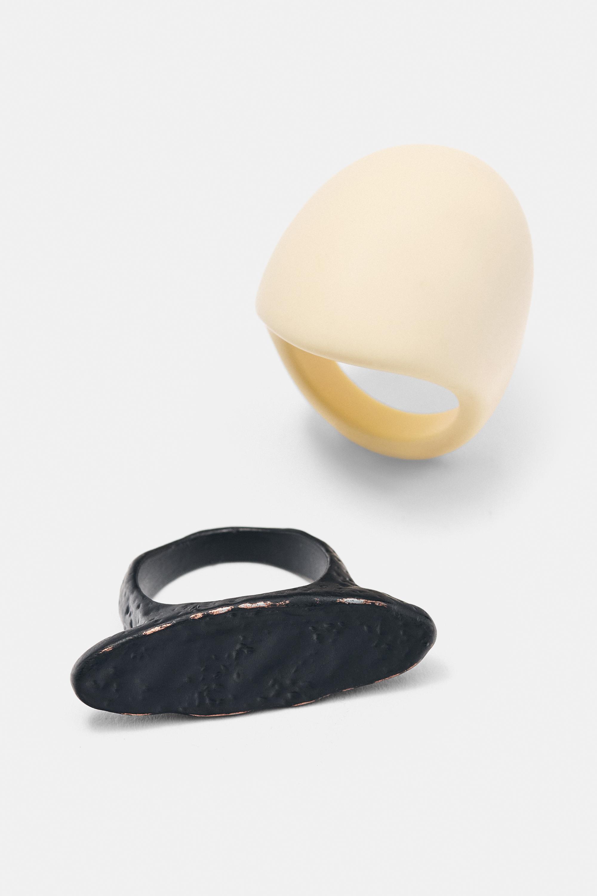 Pack of maxi resin rings — Cream