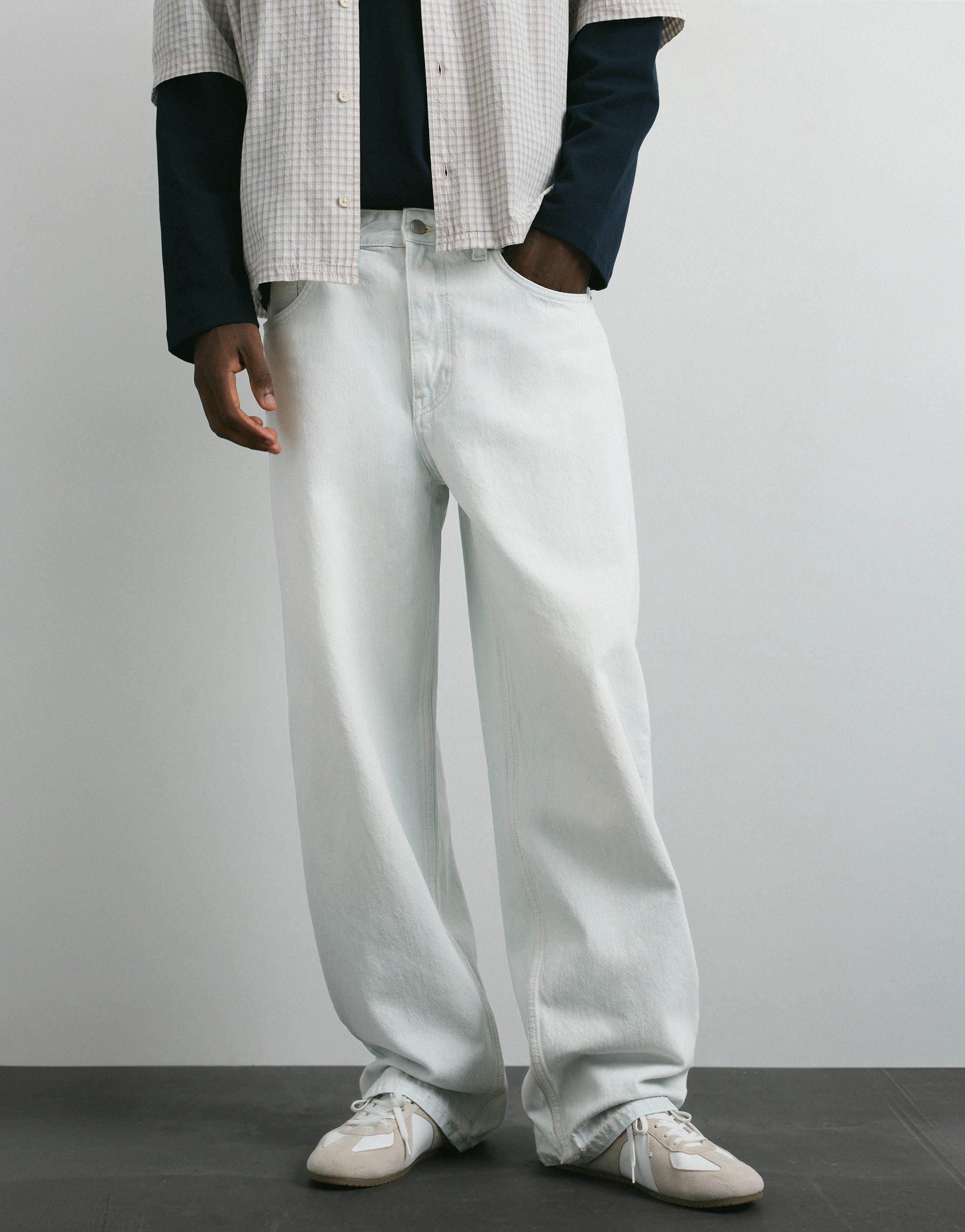 Wide-leg jeans — Pale indigo