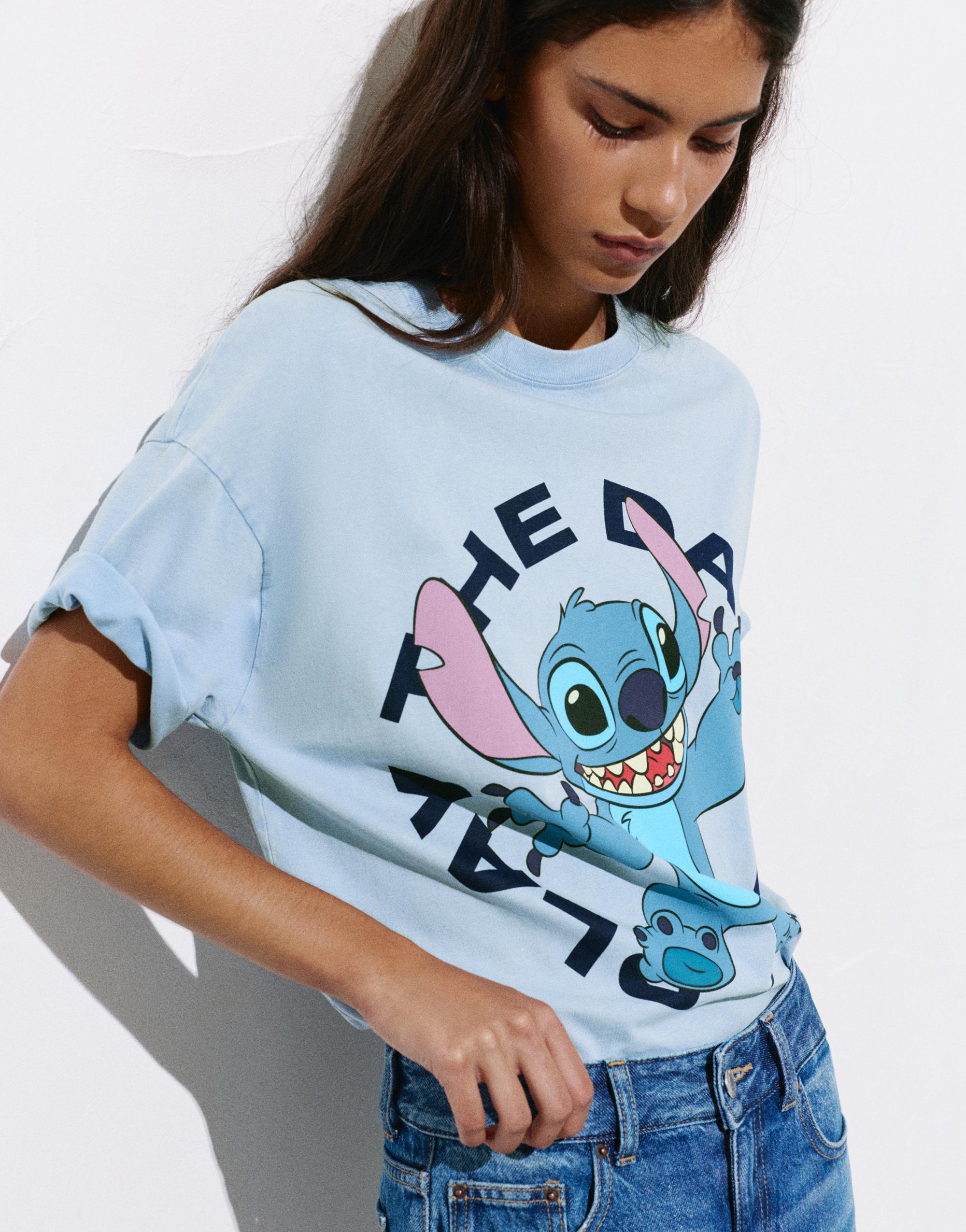 Short sleeve Stitch T-shirt — Faded blue