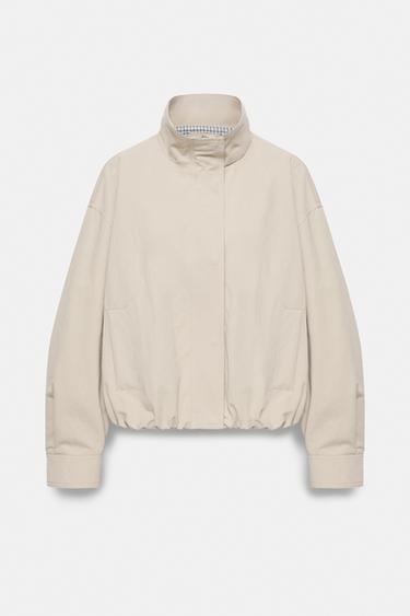 Oversize high-neck jacket — Sand 6