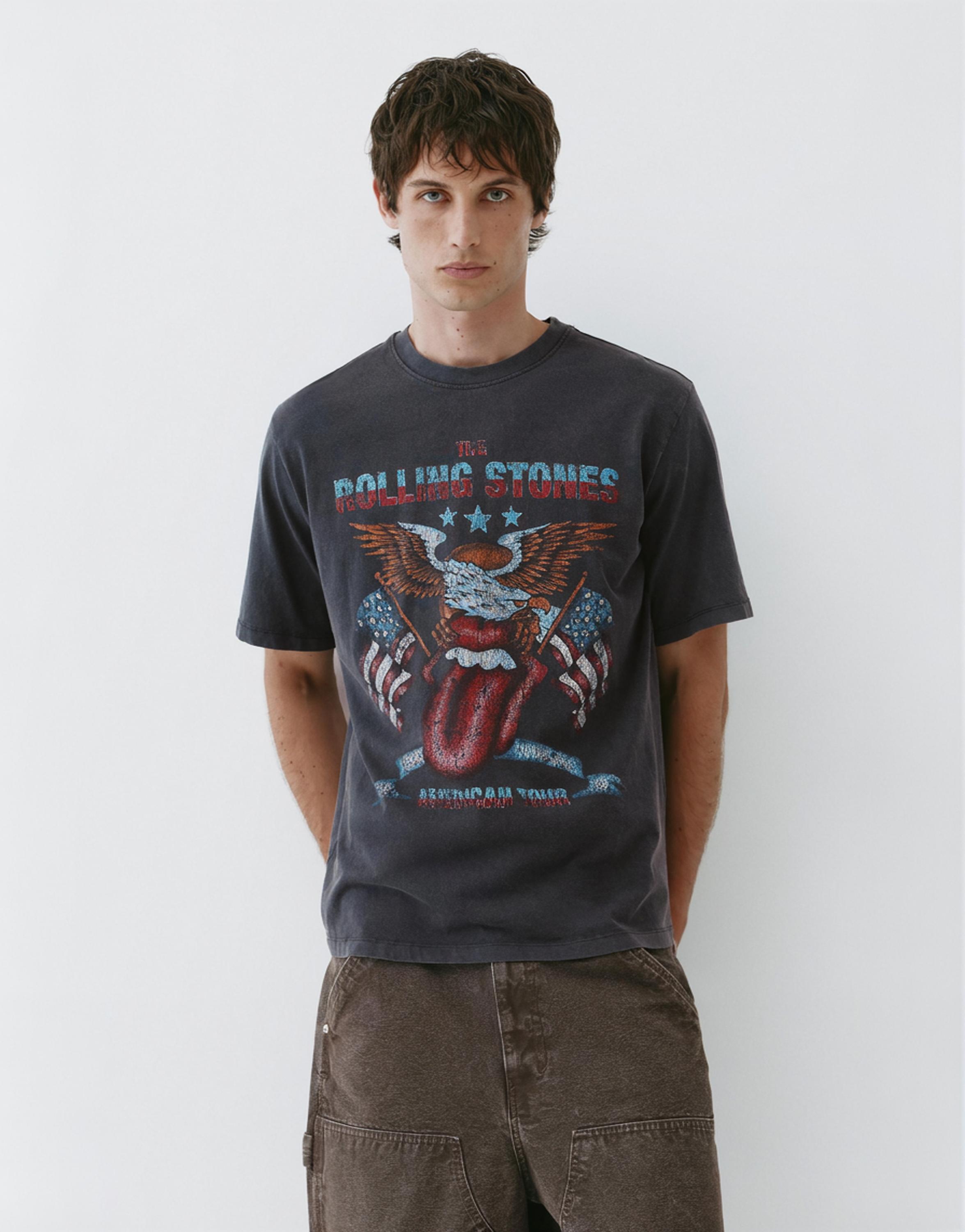 Rolling Stones T-shirt — Dark anthracite