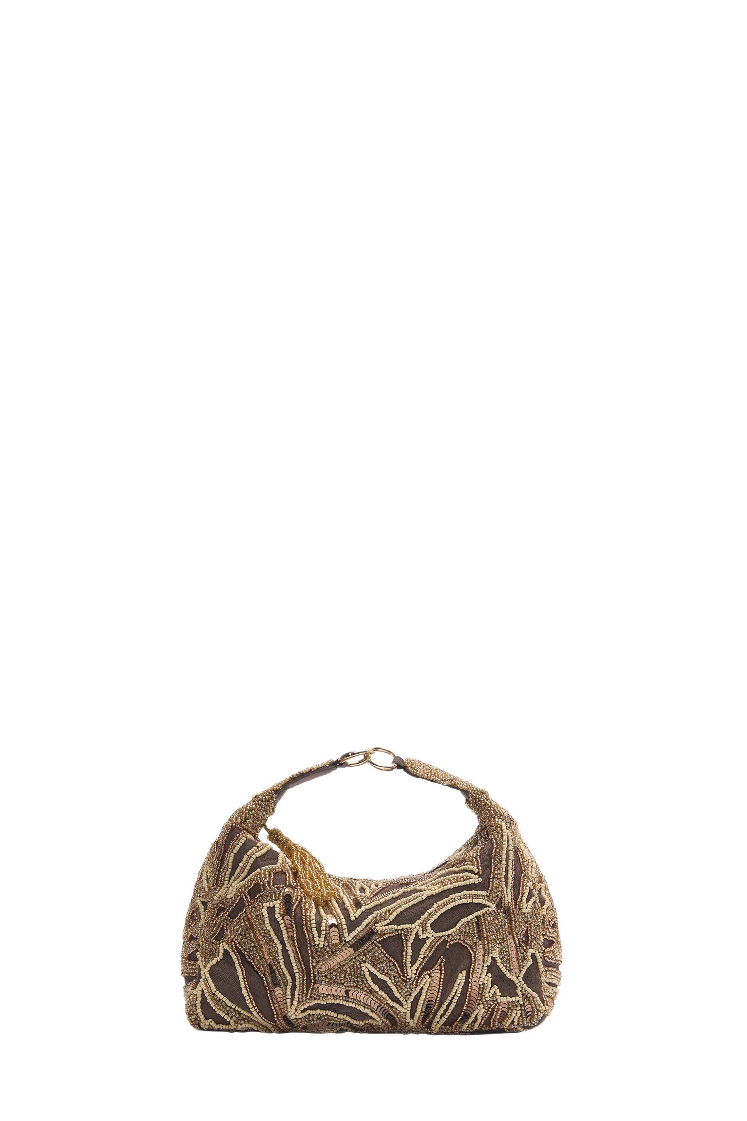 Beaded bag — Brown