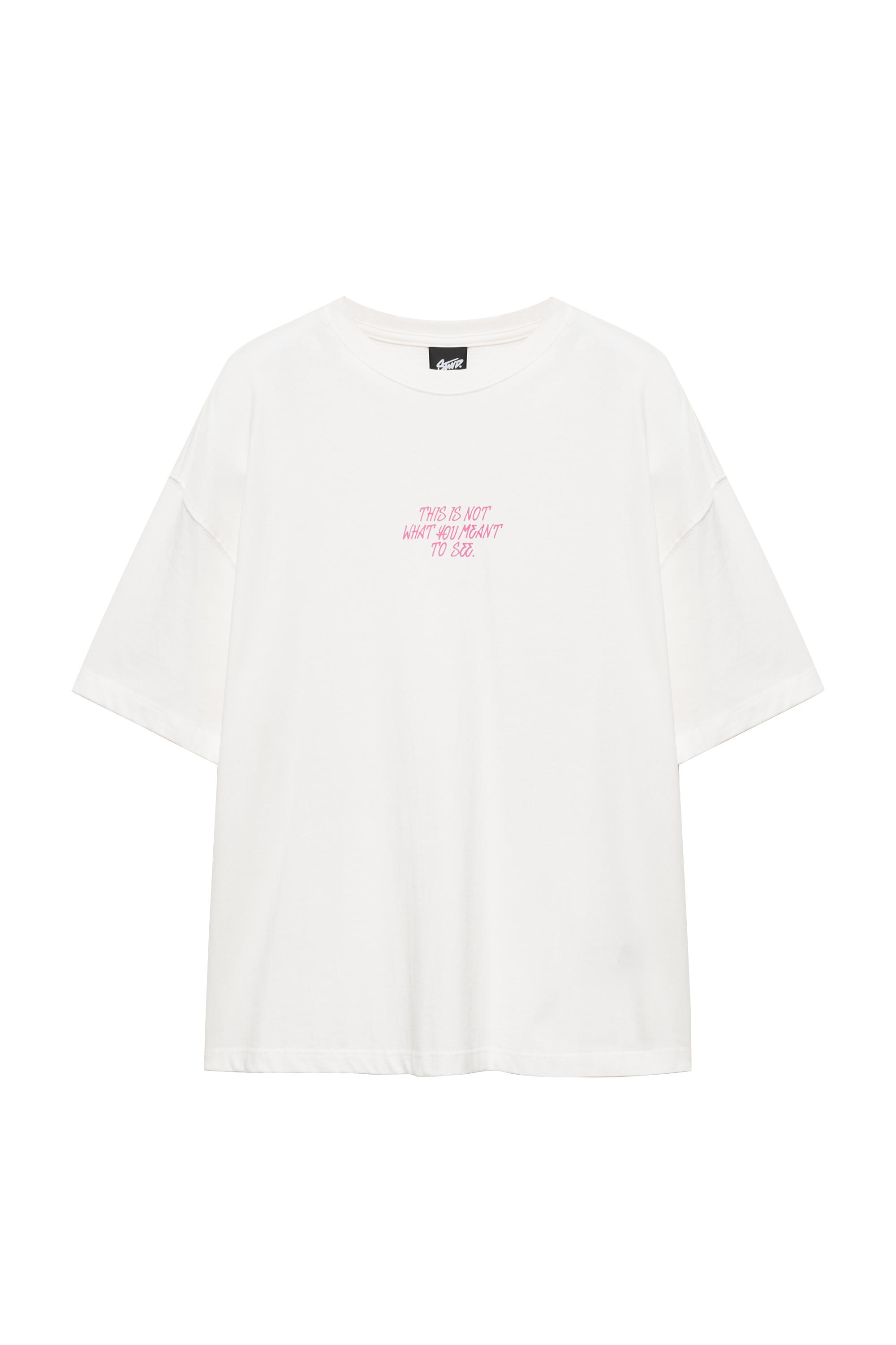 Pull&Bear STWD grafikli boxy tişört görsel 3