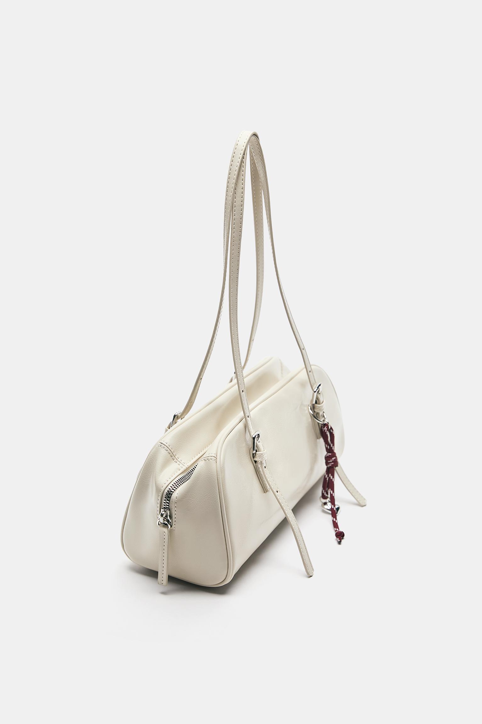 Embellished shoulder bag — Ecru