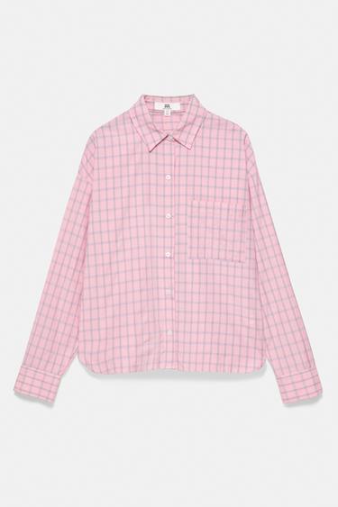Check pocket shirt — Pink 5