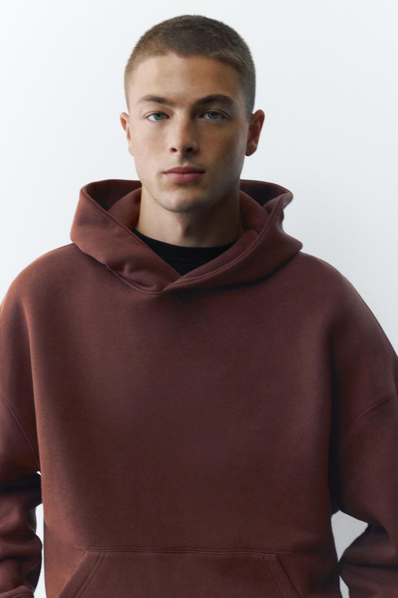 Boxy fit hoodie — Chocolate
