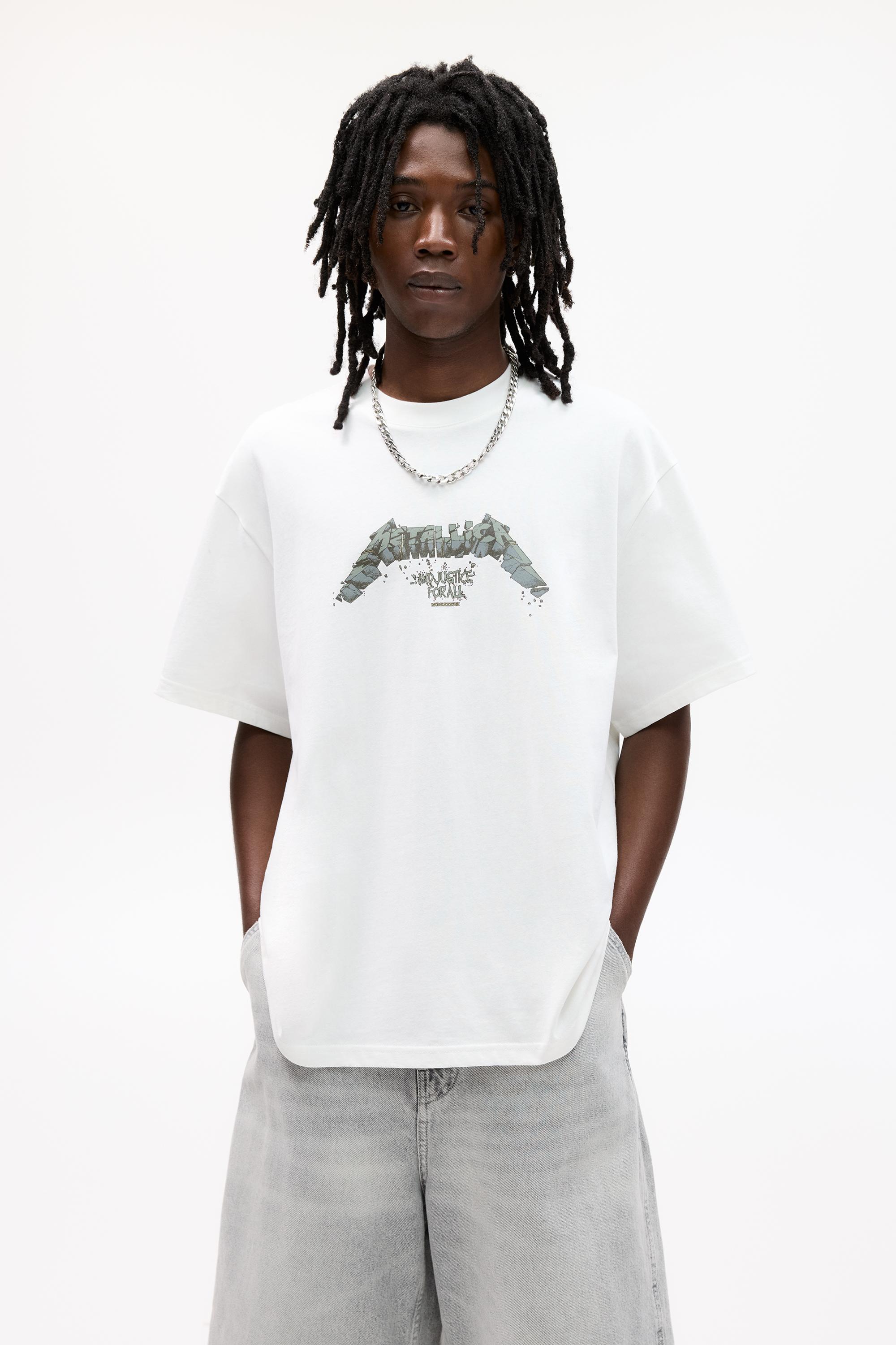 Weißes Metallica-T-Shirt