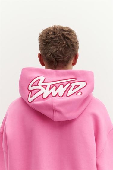 STWD hood sweatshirt — Pink 5