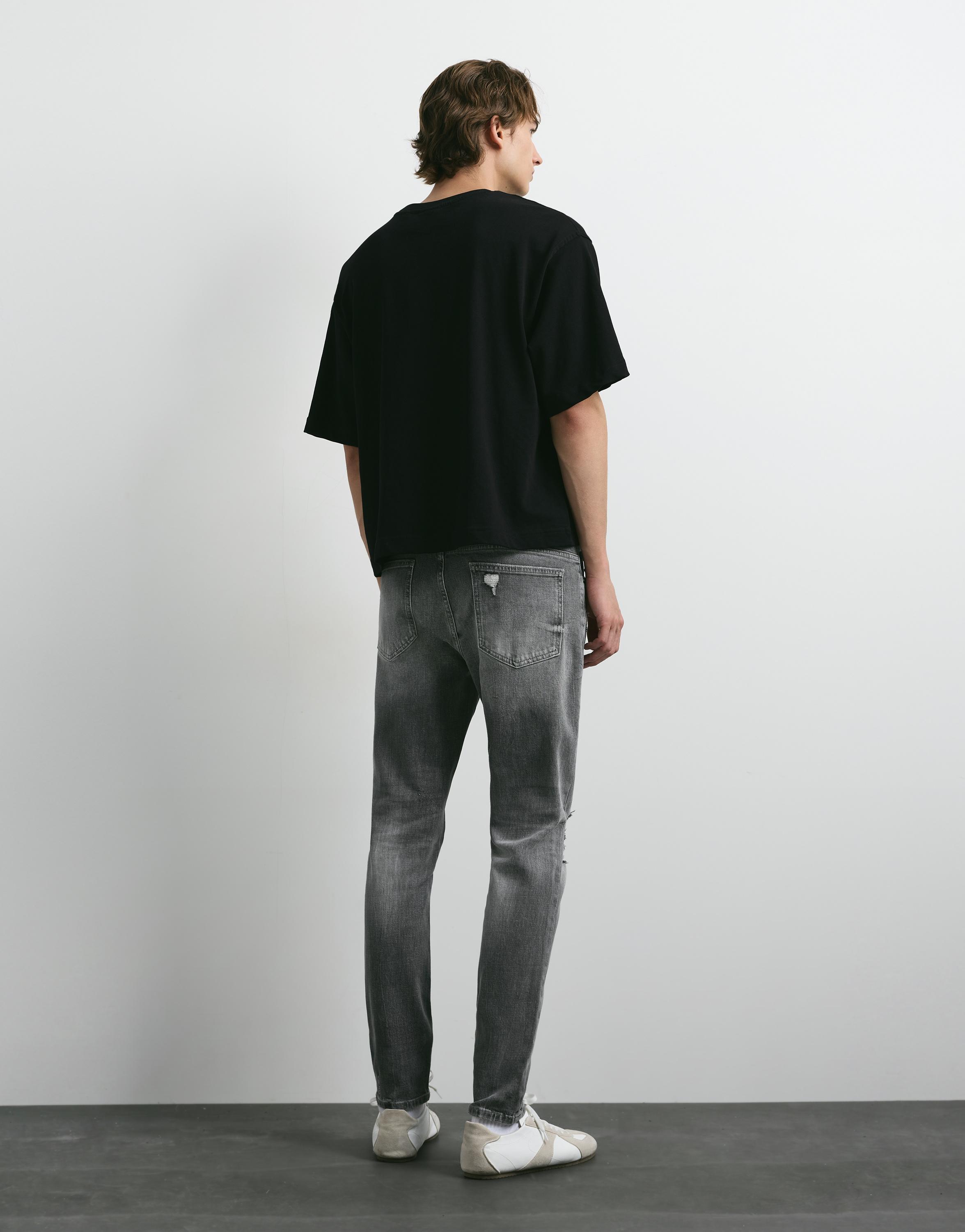 Ripped skinny jeans — Dark grey