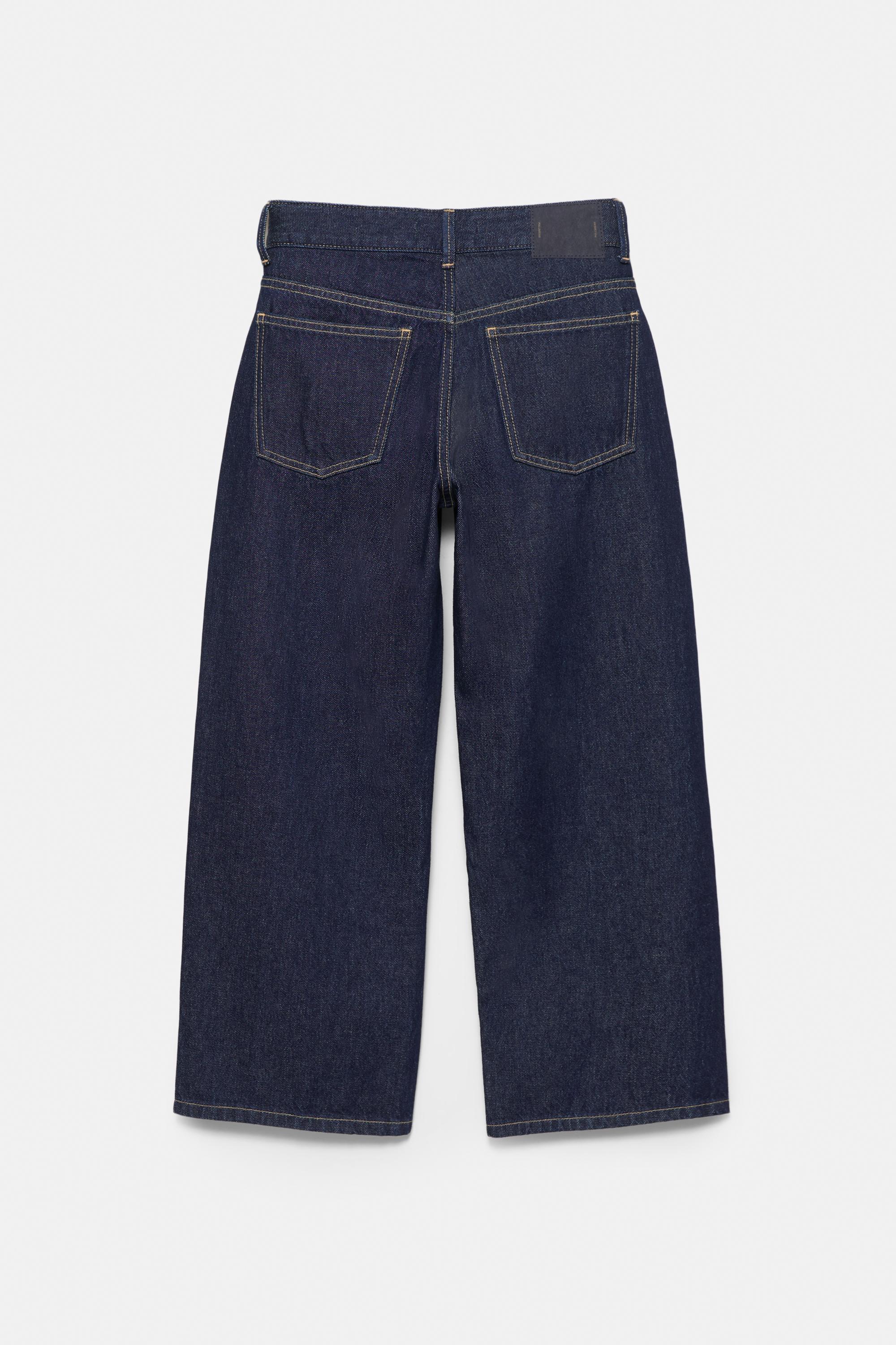 Low-rise culottes jeans — Navy
