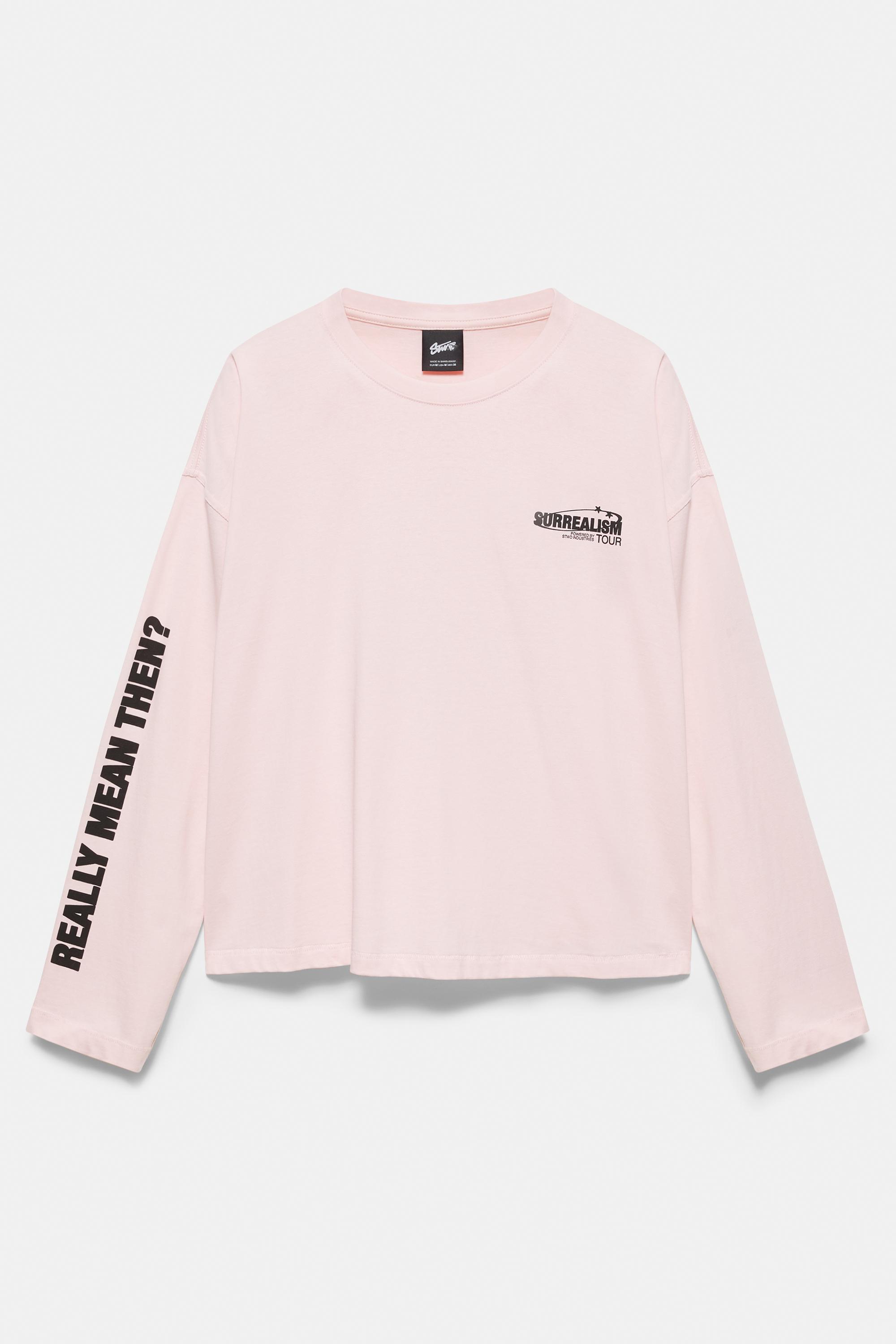 STWD boxy graphic T-shirt — Pastel pink