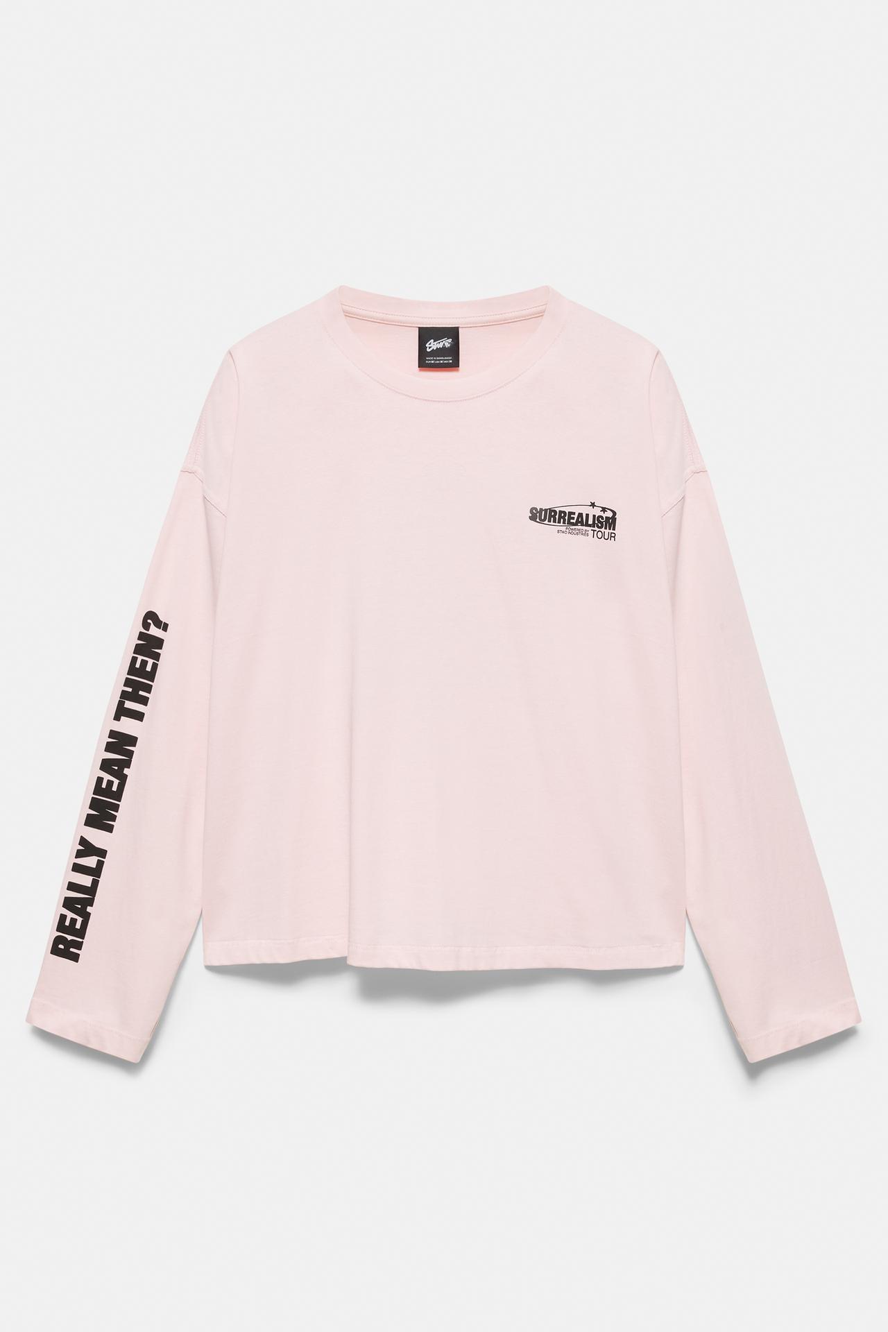 STWD boxy graphic T-shirt — Pastel pink